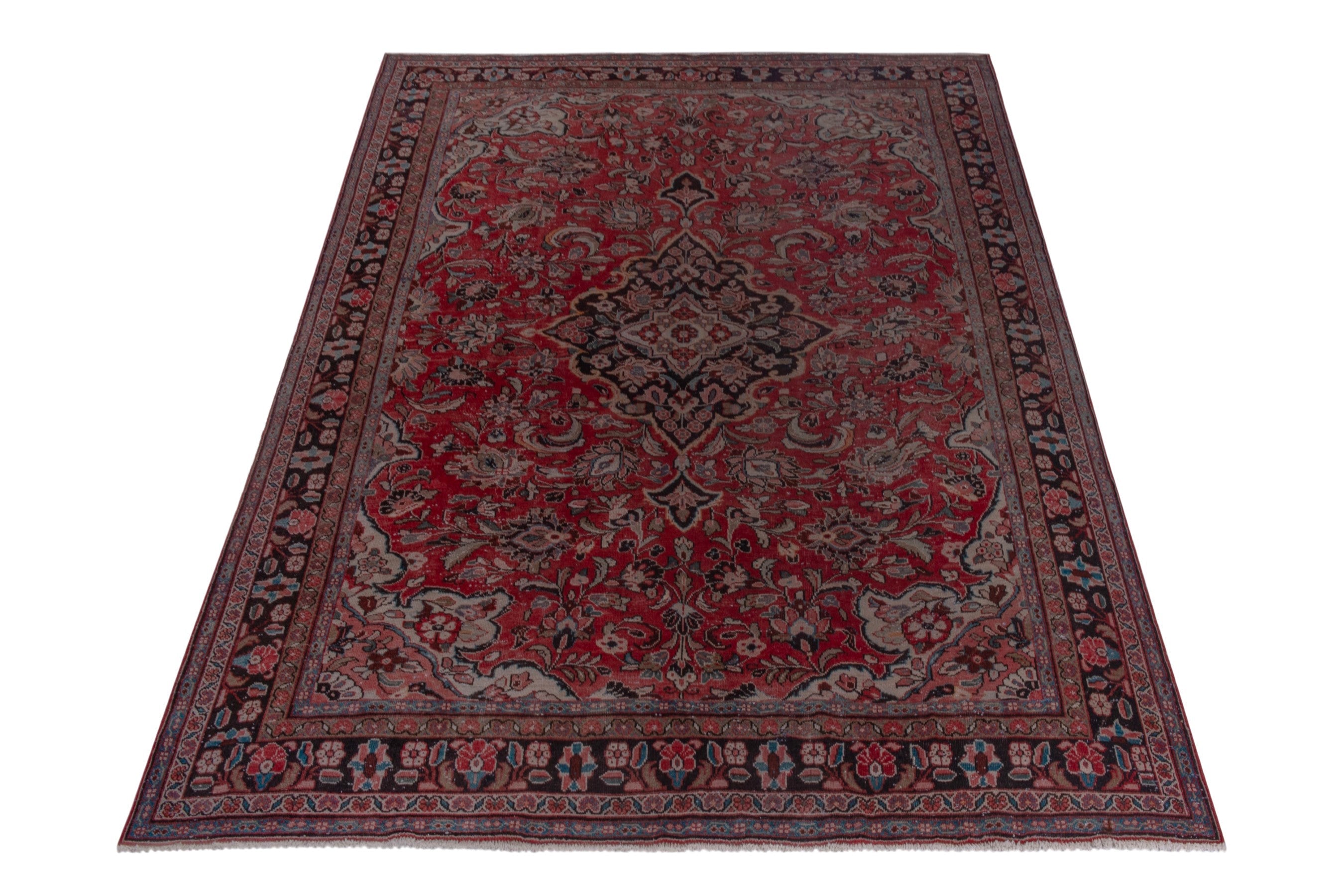 Persian Mahal oversized rug in deep red and burgundy, view 3 of 21