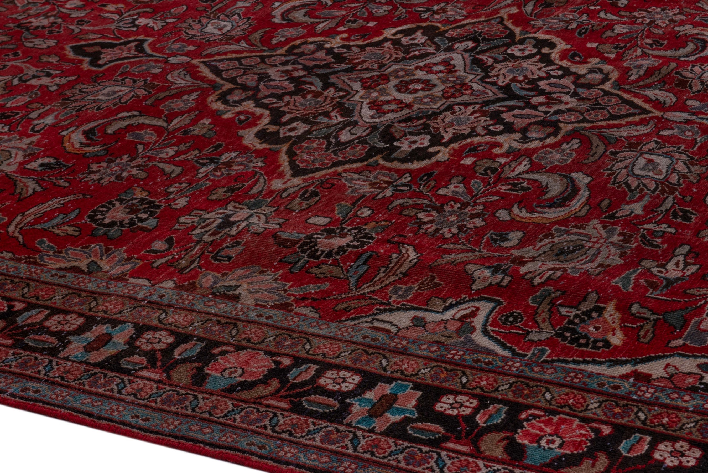Persian Mahal oversized rug in deep red and burgundy, view 8 of 21