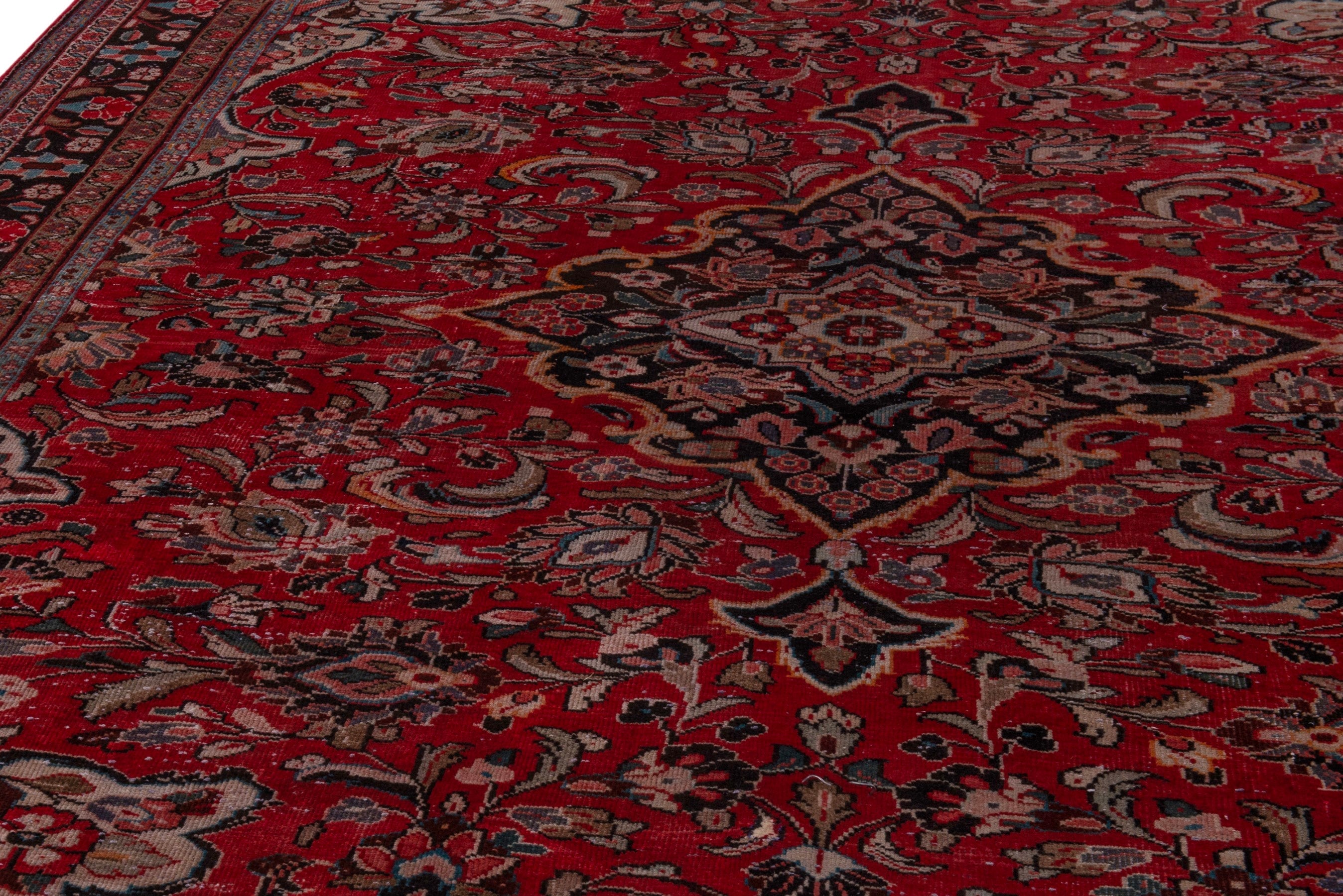 Persian Mahal oversized rug in deep red and burgundy, view 9 of 21
