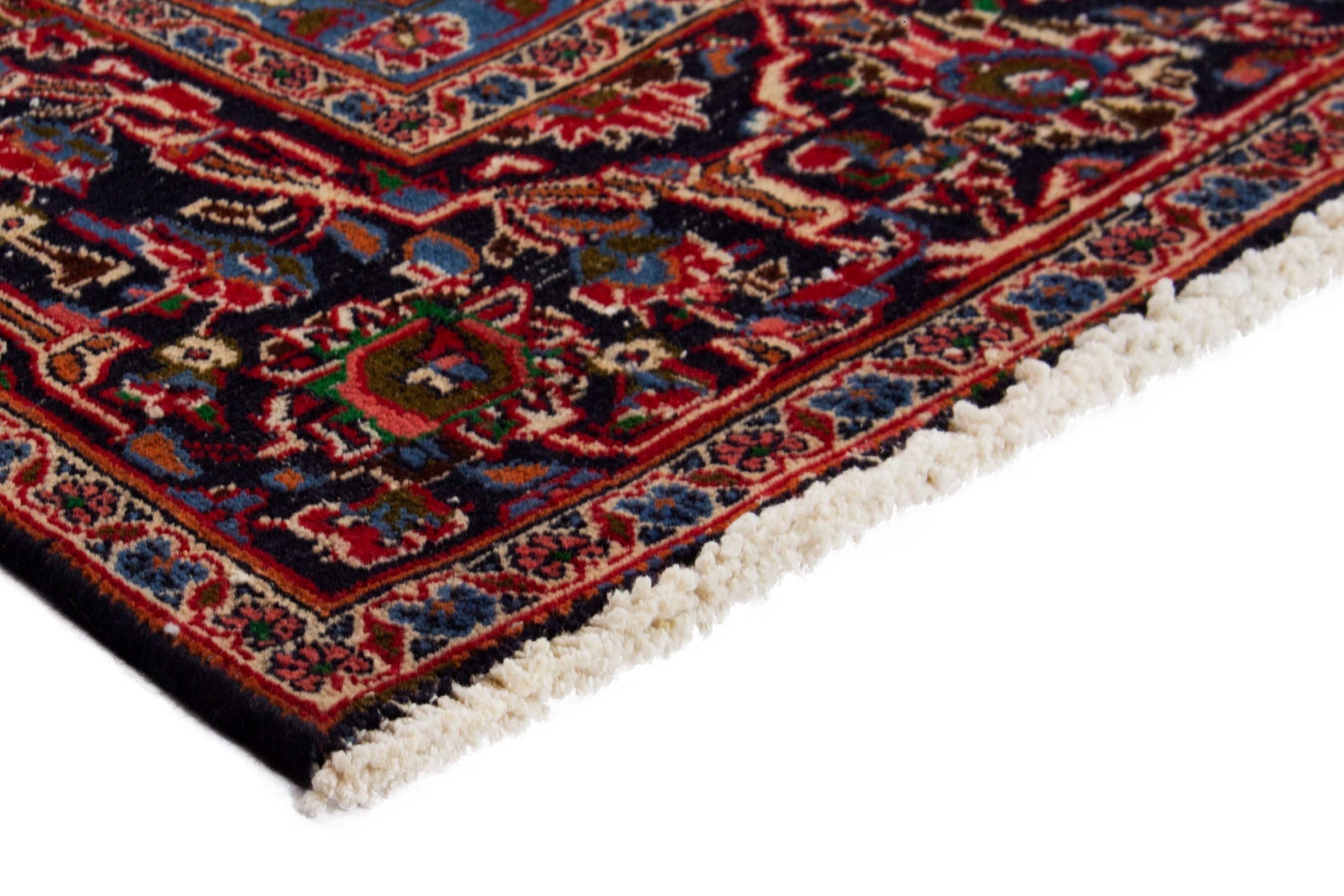 Persian Mashhad oversized rug in deep red and burgundy, view 6 of 18