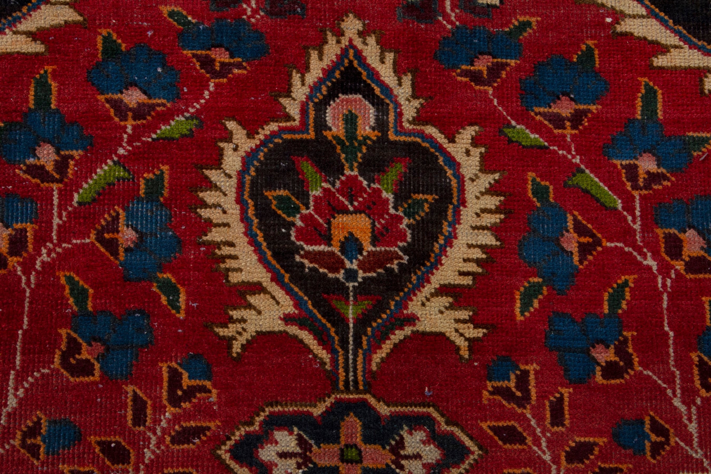 Persian Kashan oversized rug in deep red and burgundy, view 12 of 18