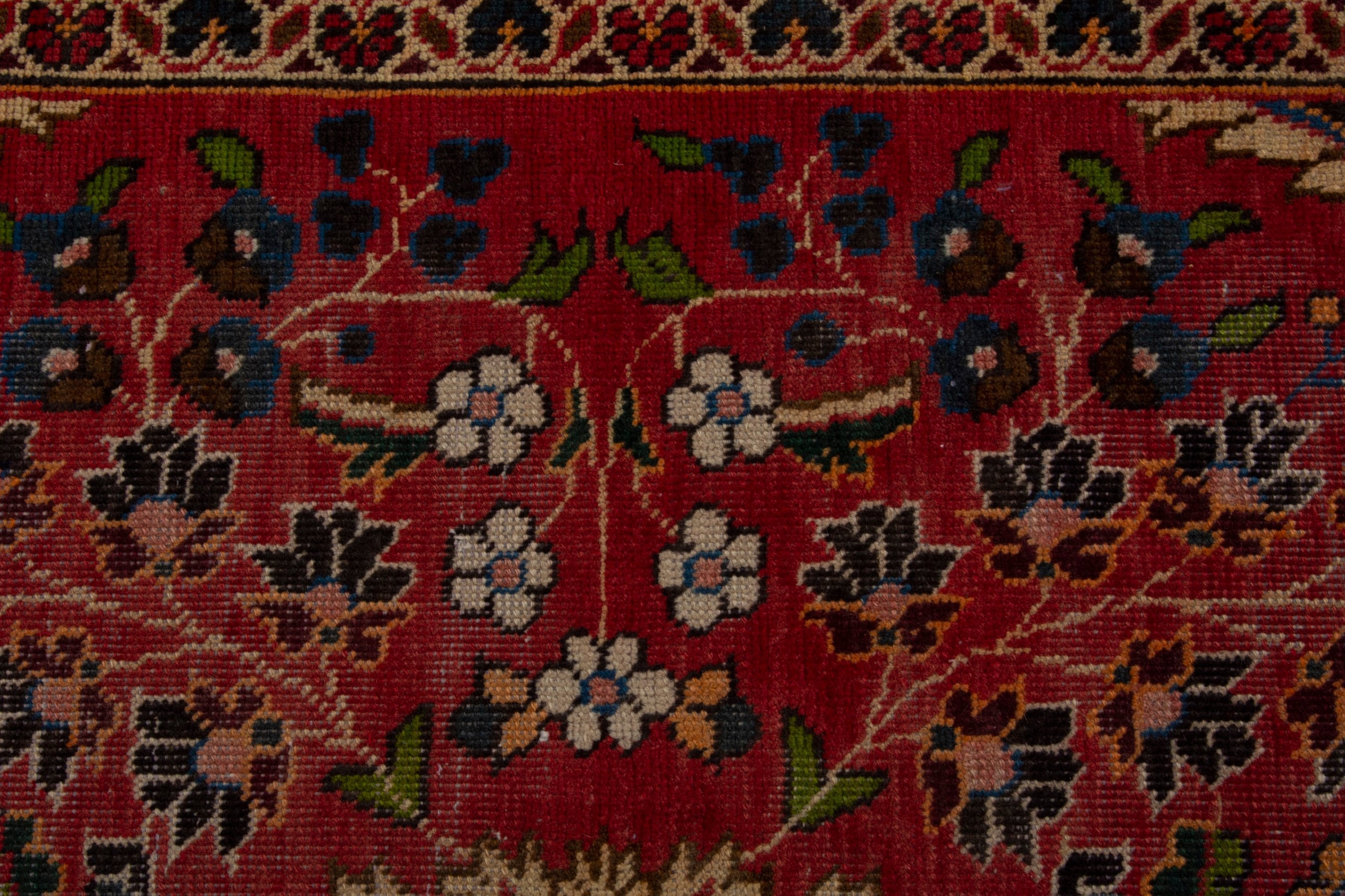 Persian Kashan oversized rug in deep red and burgundy, view 13 of 18