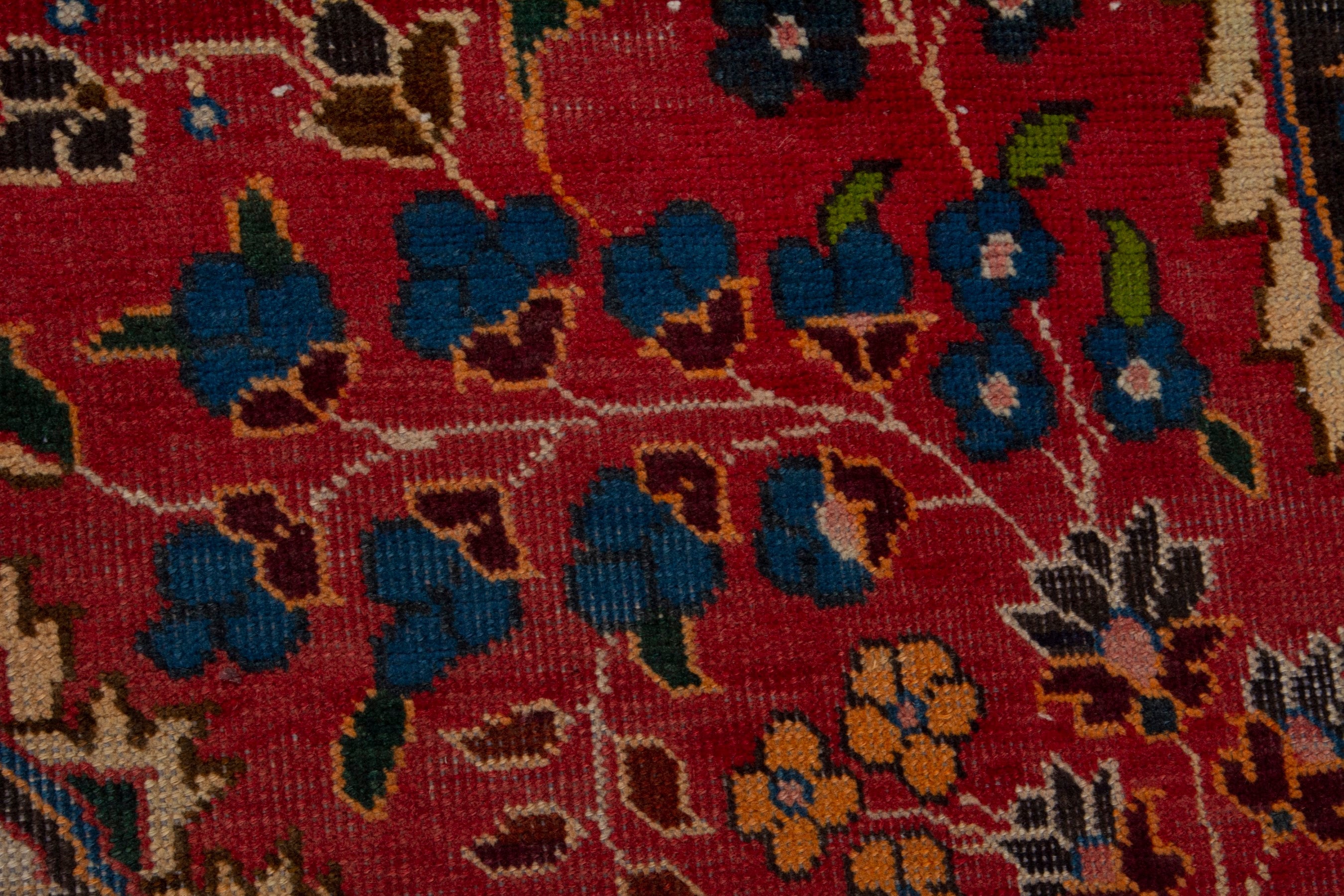 Persian Kashan oversized rug in deep red and burgundy, view 14 of 18