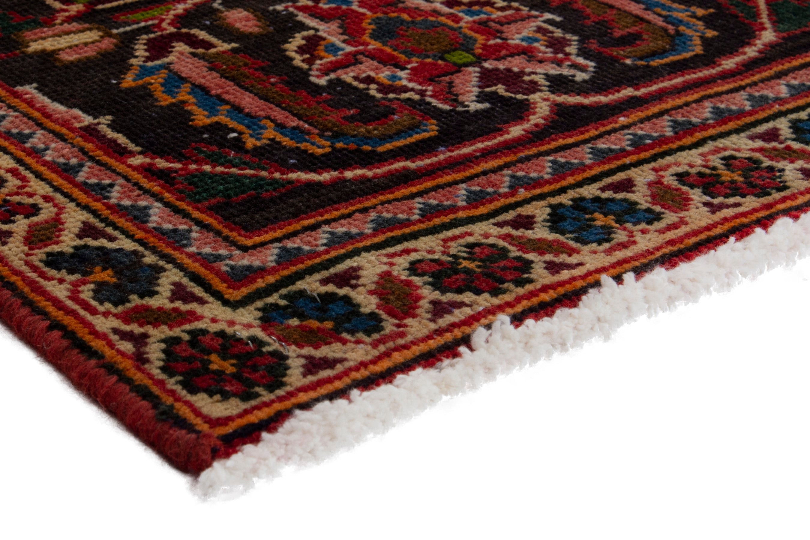 Persian Kashan oversized rug in deep red and burgundy, view 6 of 18