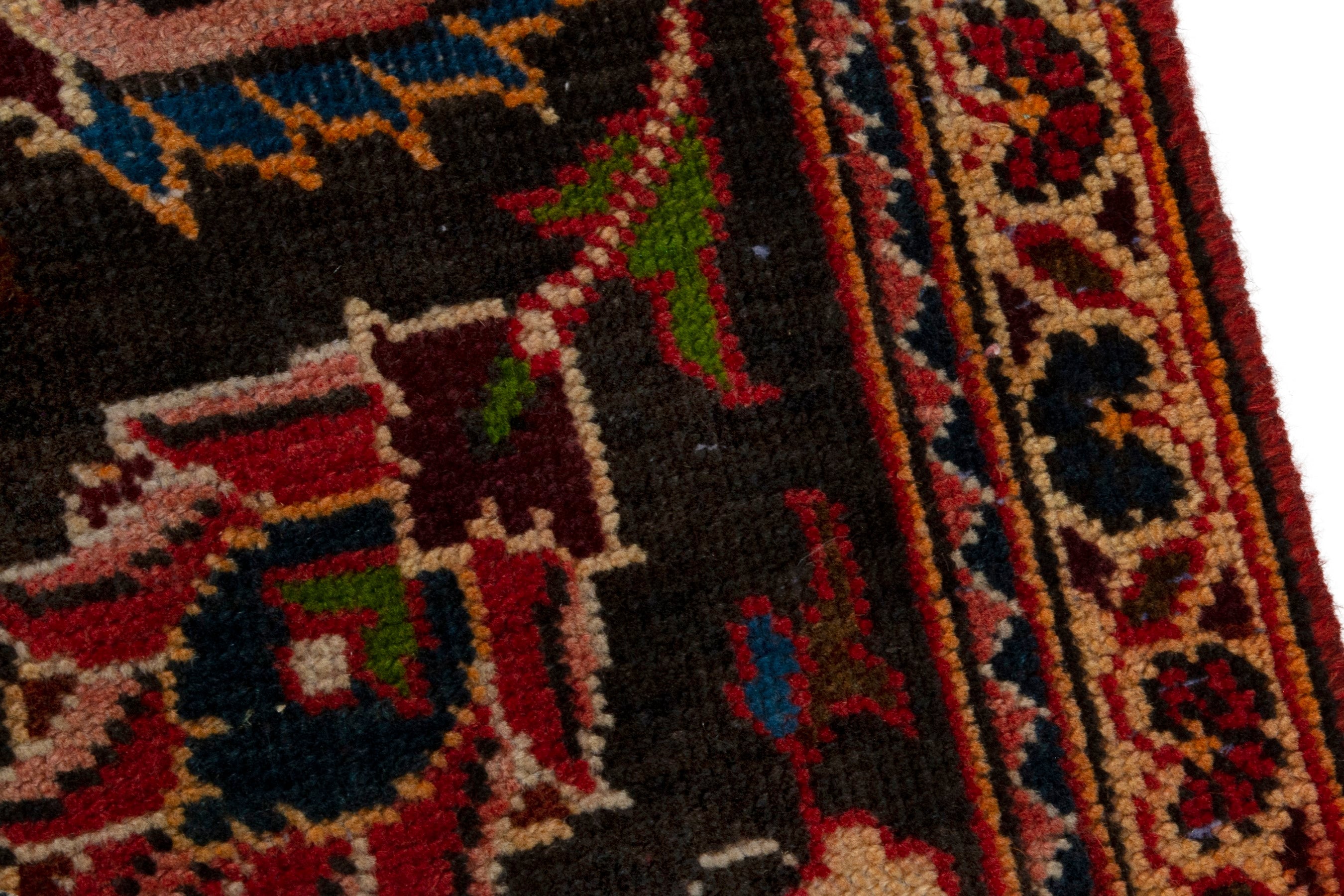 Persian Kashan oversized rug in deep red and burgundy, view 7 of 18