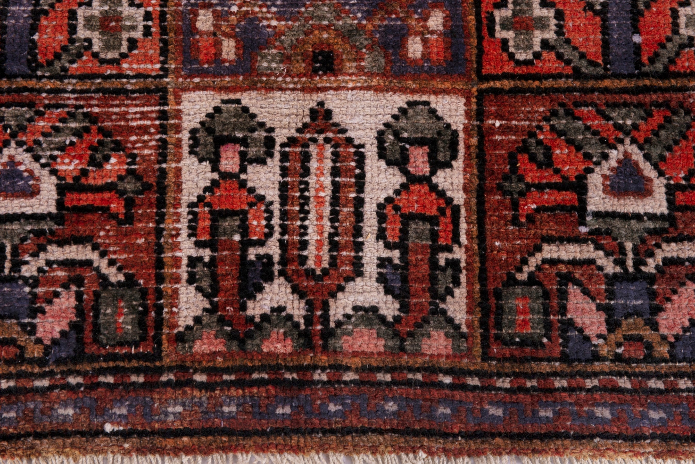 Persian Bakhtiari area rug in deep red and rust, view 11 of 17
