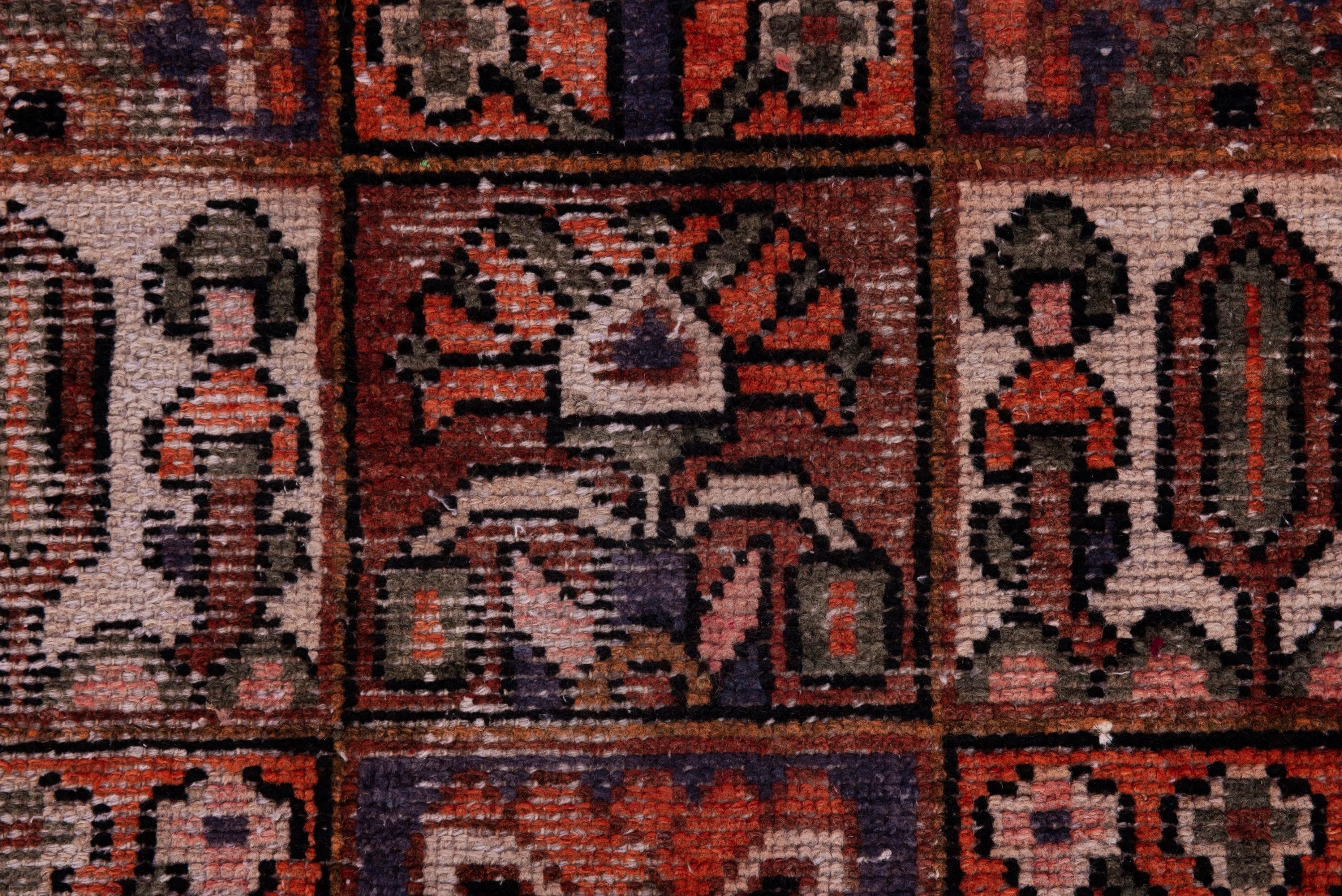 Persian Bakhtiari area rug in deep red and rust, view 12 of 17