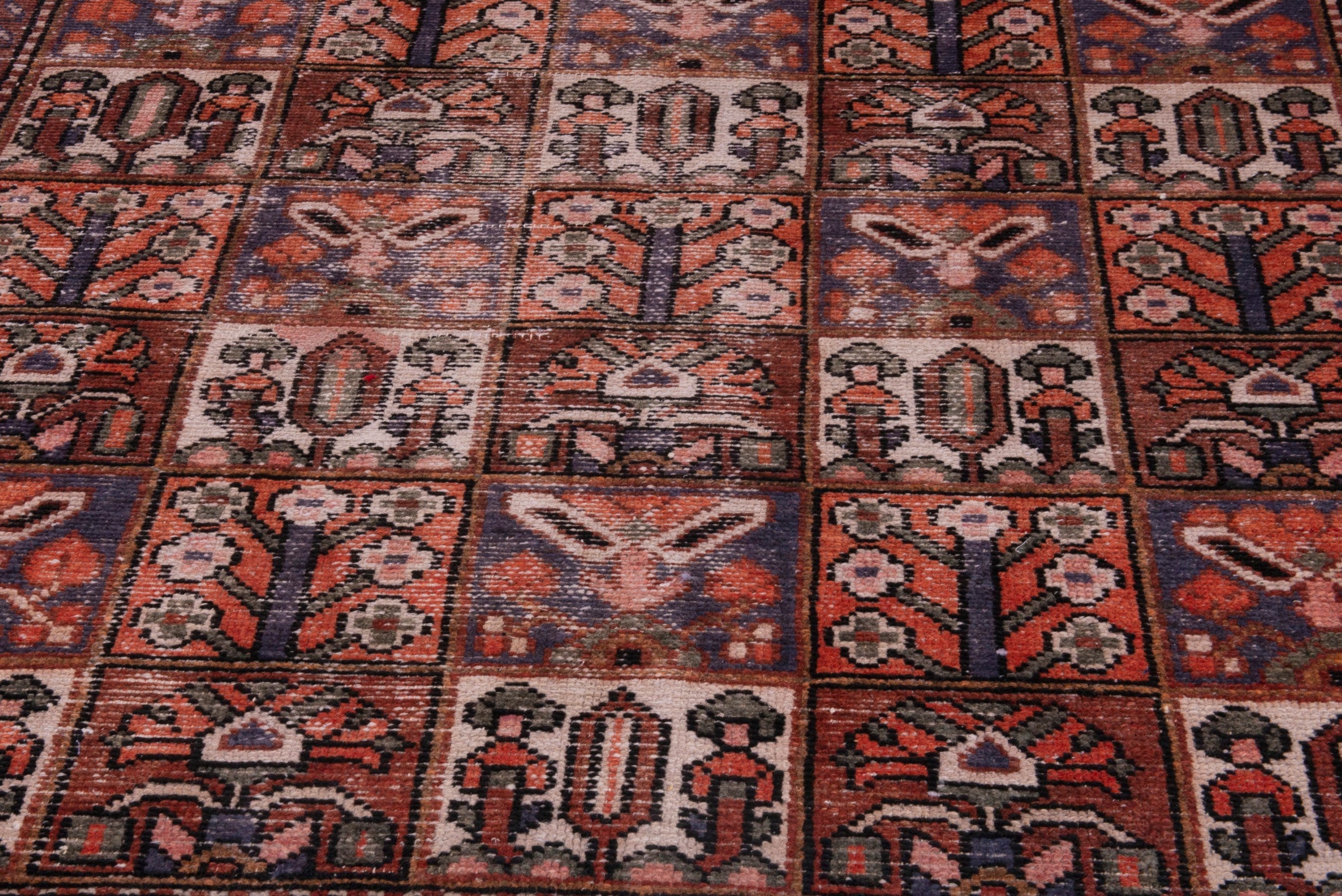 Persian Bakhtiari area rug in deep red and rust, view 9 of 17
