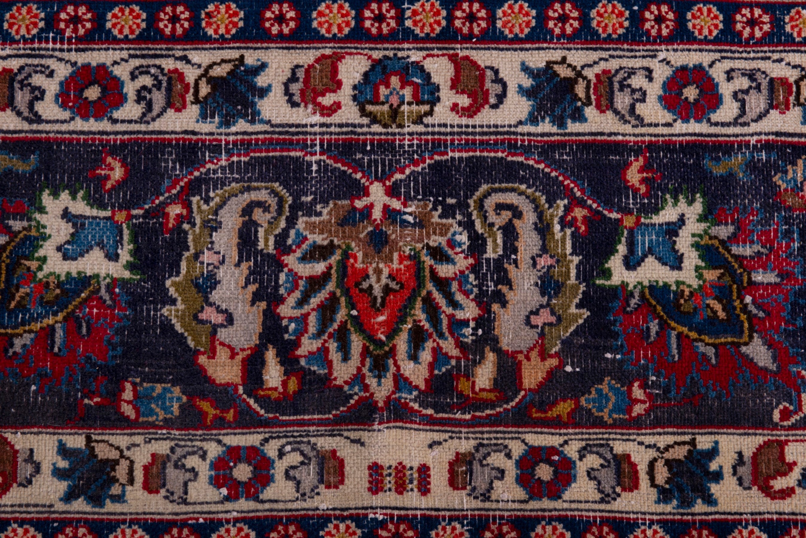 Persian Mashhad oversized rug in deep red and burgundy, view 12 of 20