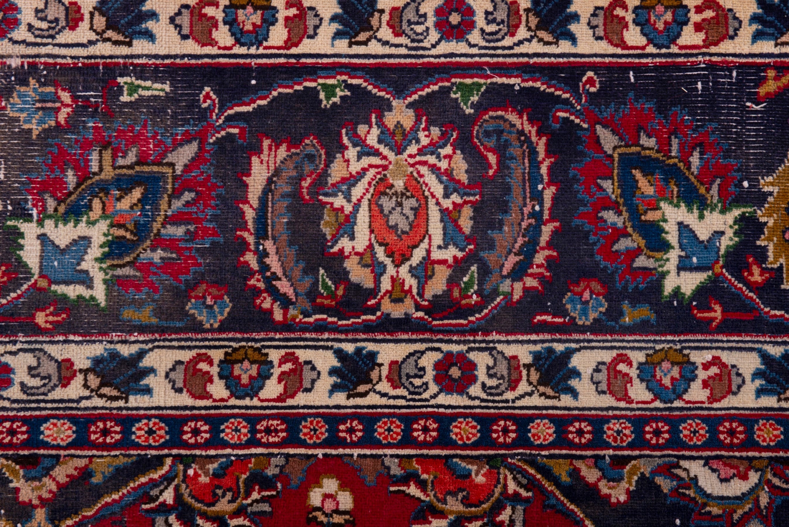 Persian Mashhad oversized rug in deep red and burgundy, view 16 of 20