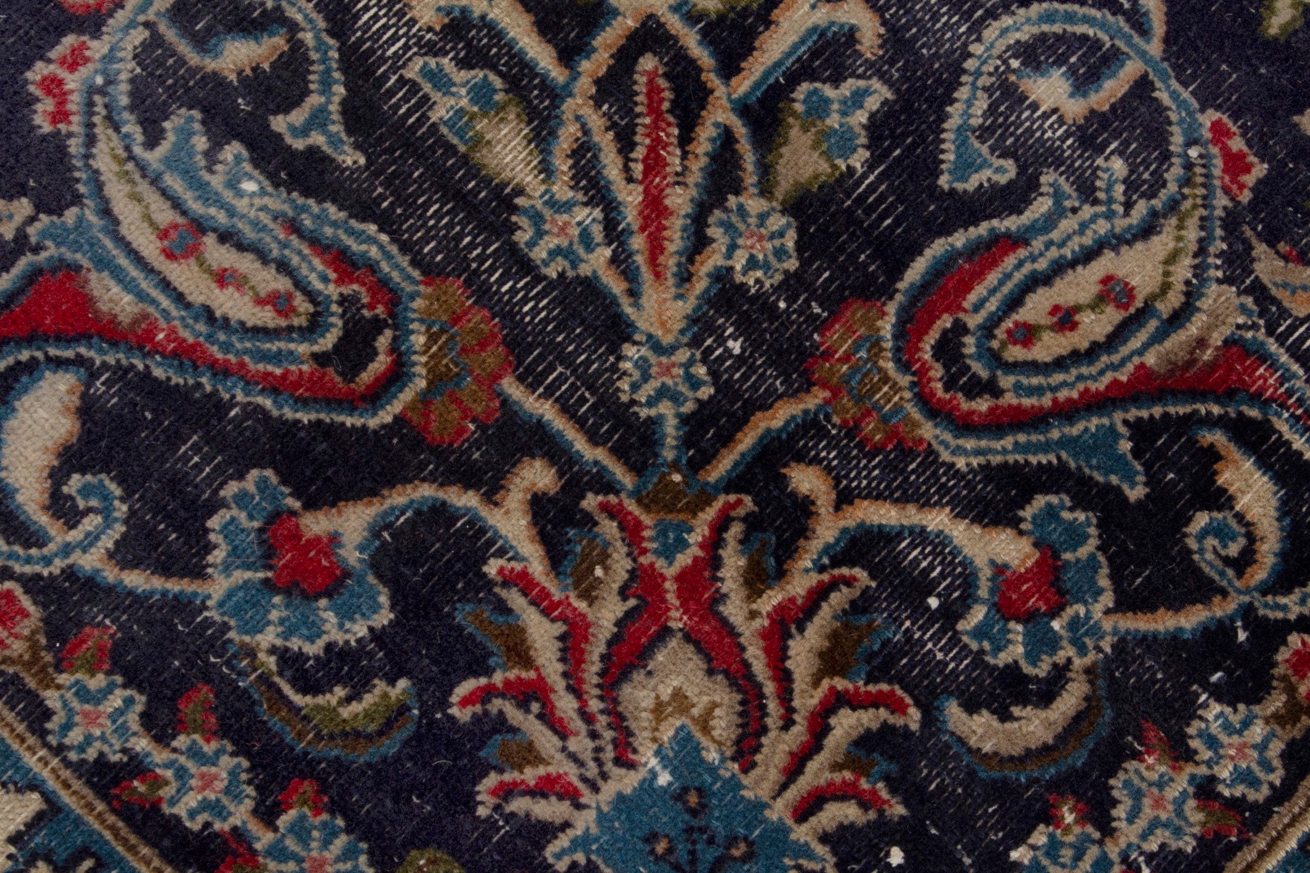 Persian Kashmar oversized rug in brown, view 18 of 19