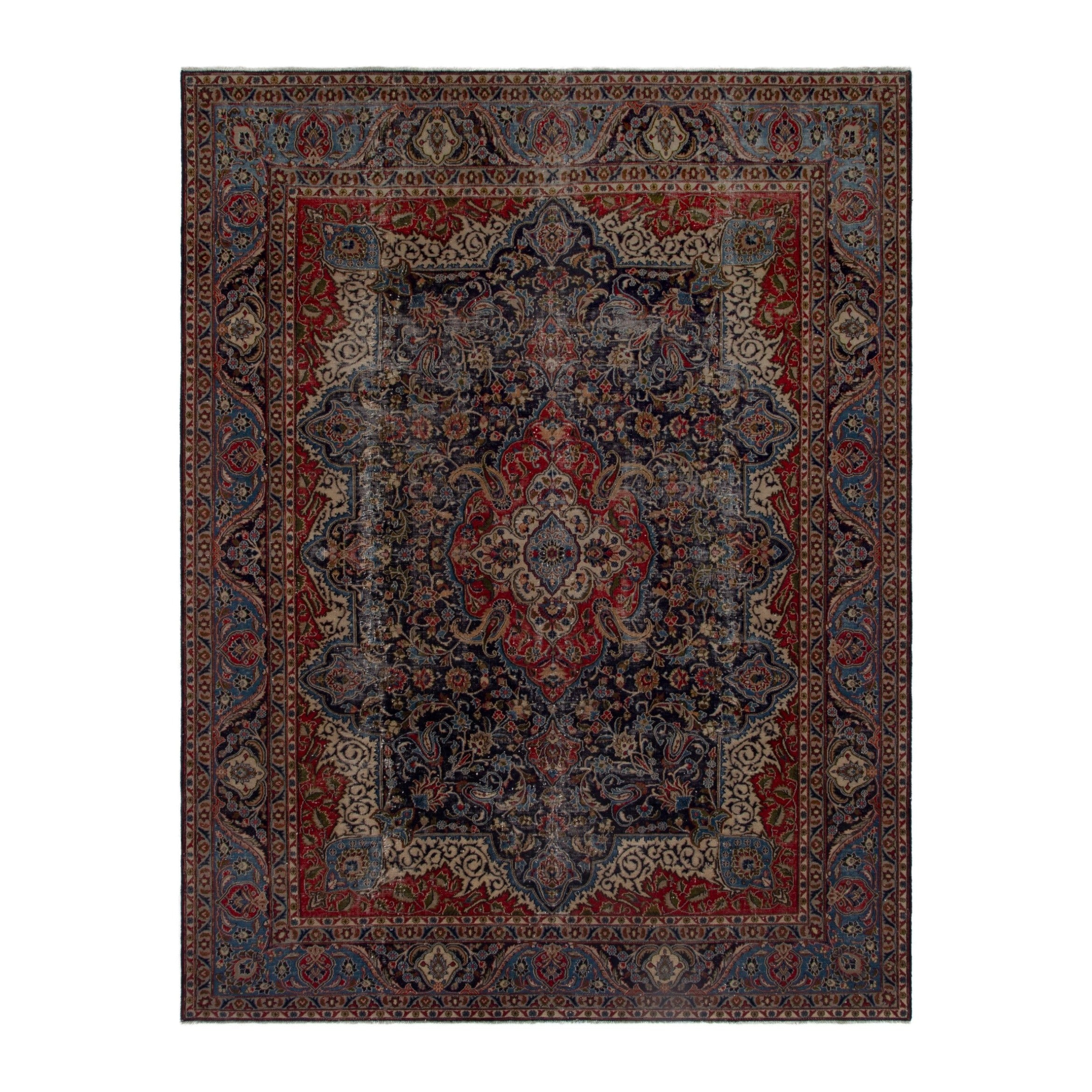 Persian Kashmar oversized rug in brown, 9'10" x 12'7"