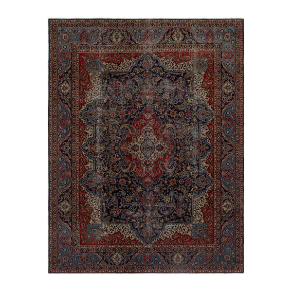 Persian Kashmar oversized rug in brown, 9'10" x 12'7"