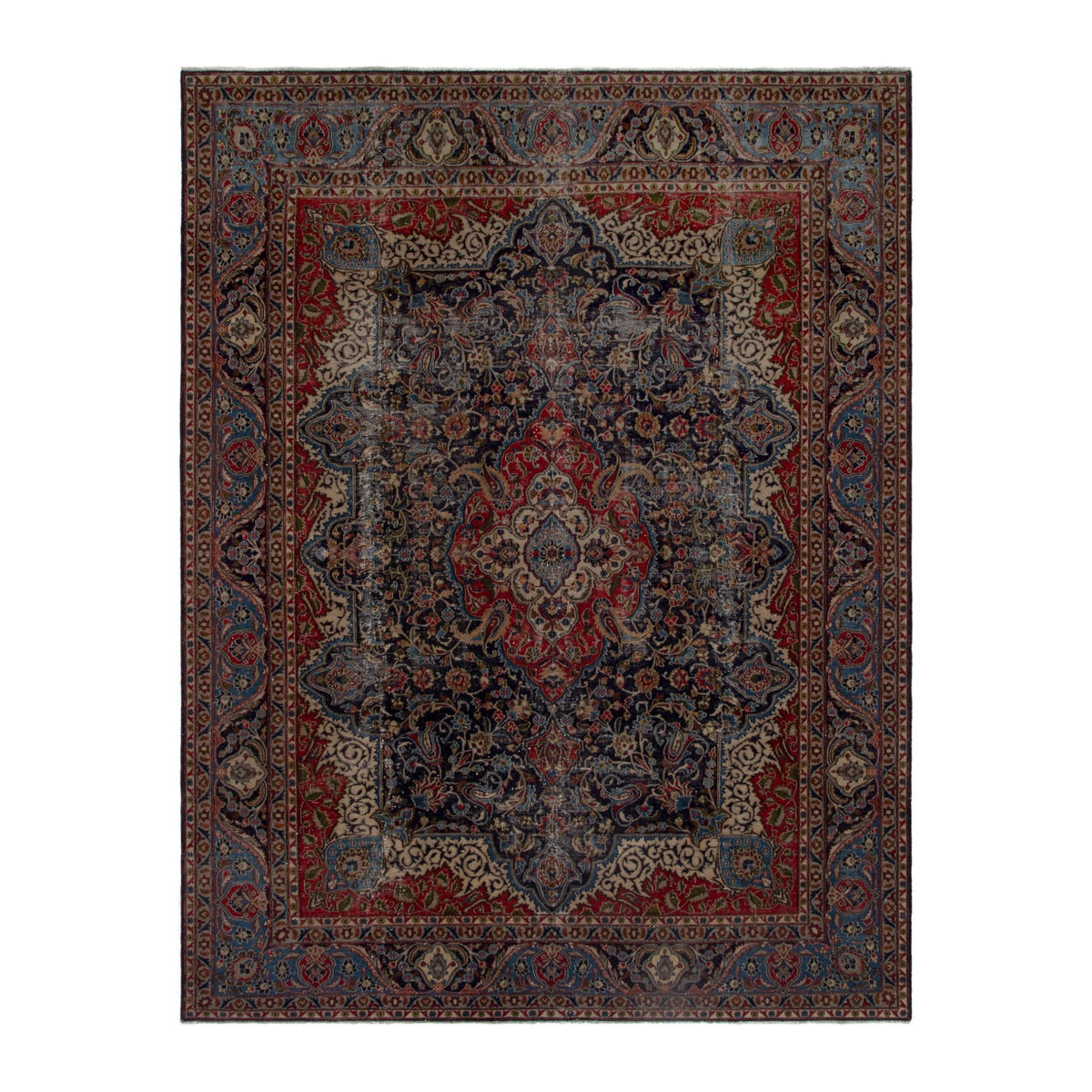 Persian Kashmar oversized rug in brown, 9'10" x 12'7"