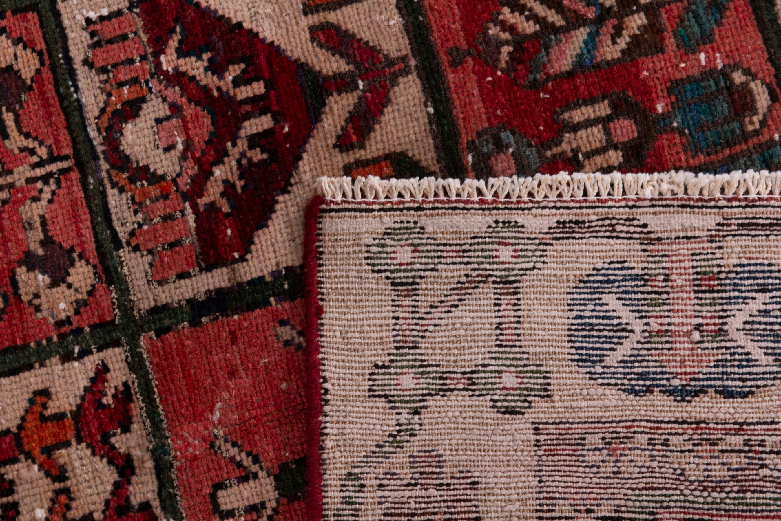 Persian Bakhtiari area rug in burgundy, view 20 of 20