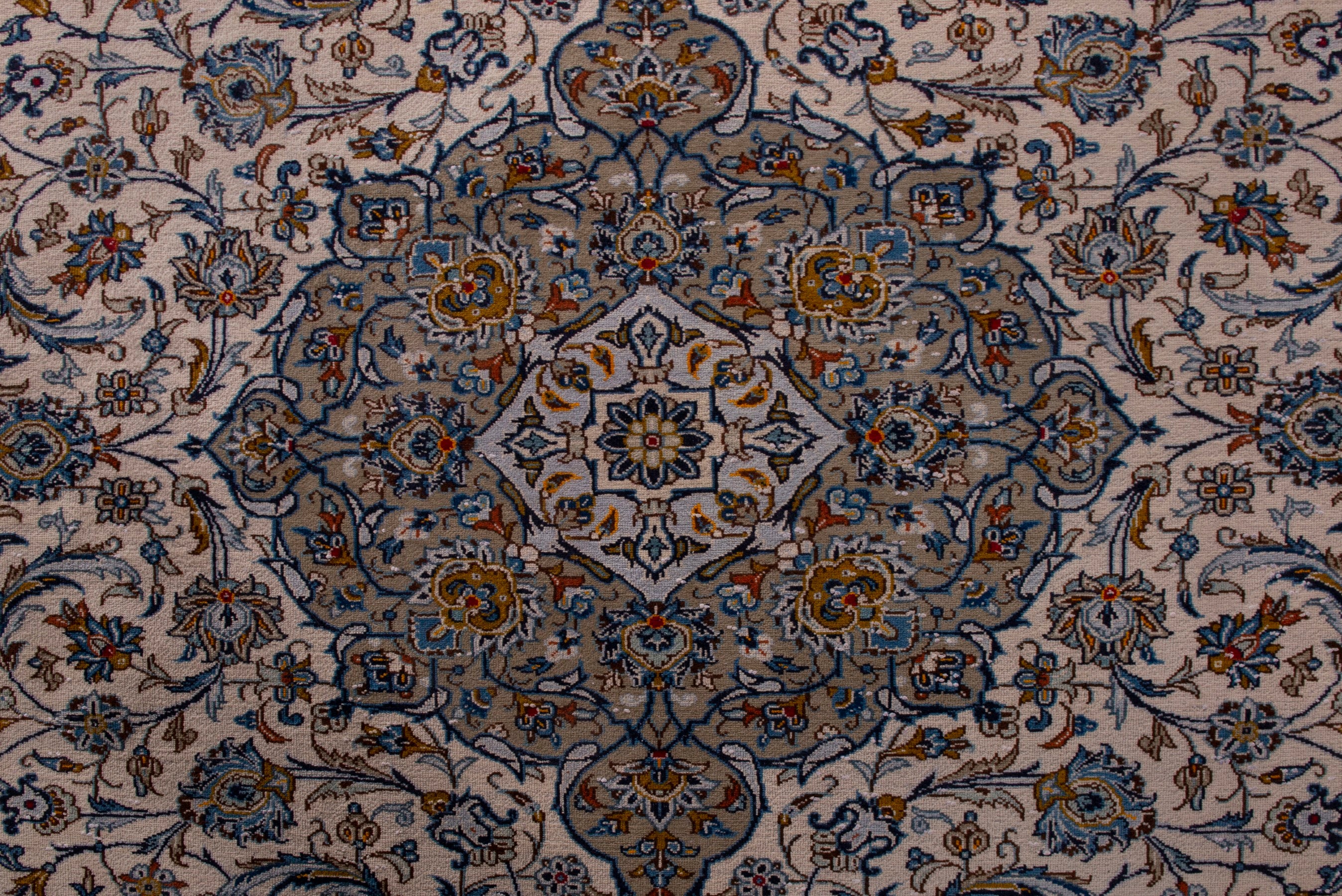 Persian Kashan oversized rug in taupe, view 15 of 20