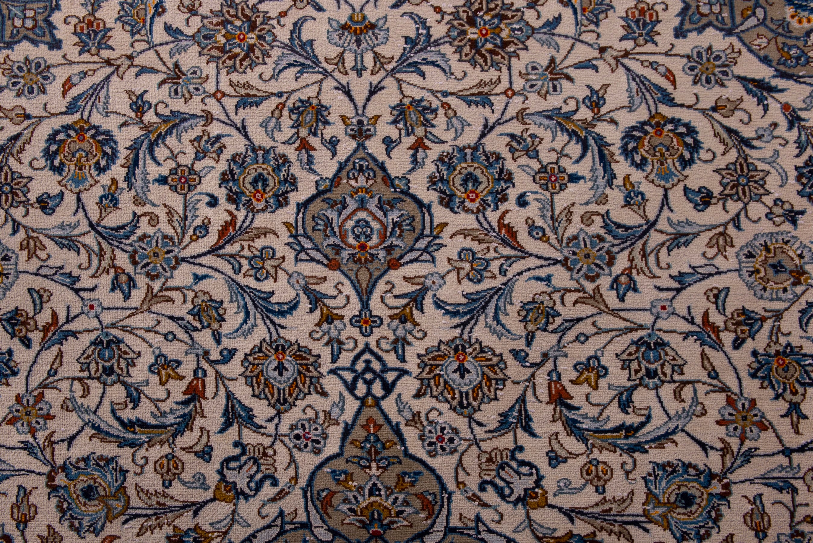 Persian Kashan oversized rug in taupe, view 16 of 20