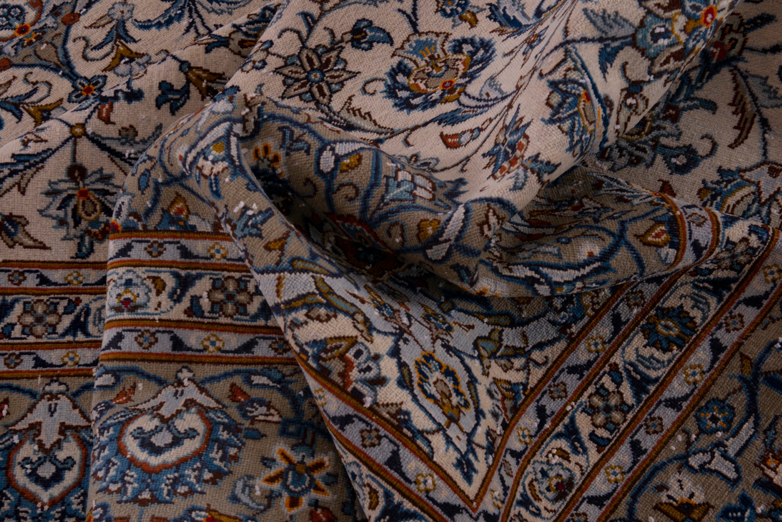 Persian Kashan oversized rug in taupe, view 19 of 20