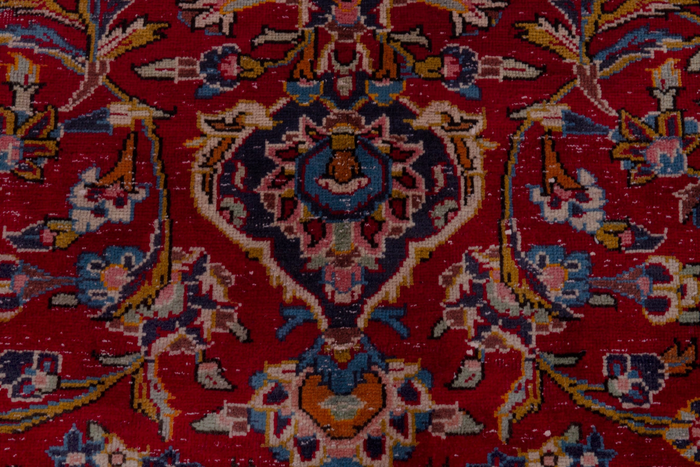 Persian Kashan oversized rug in burgundy, view 9 of 16