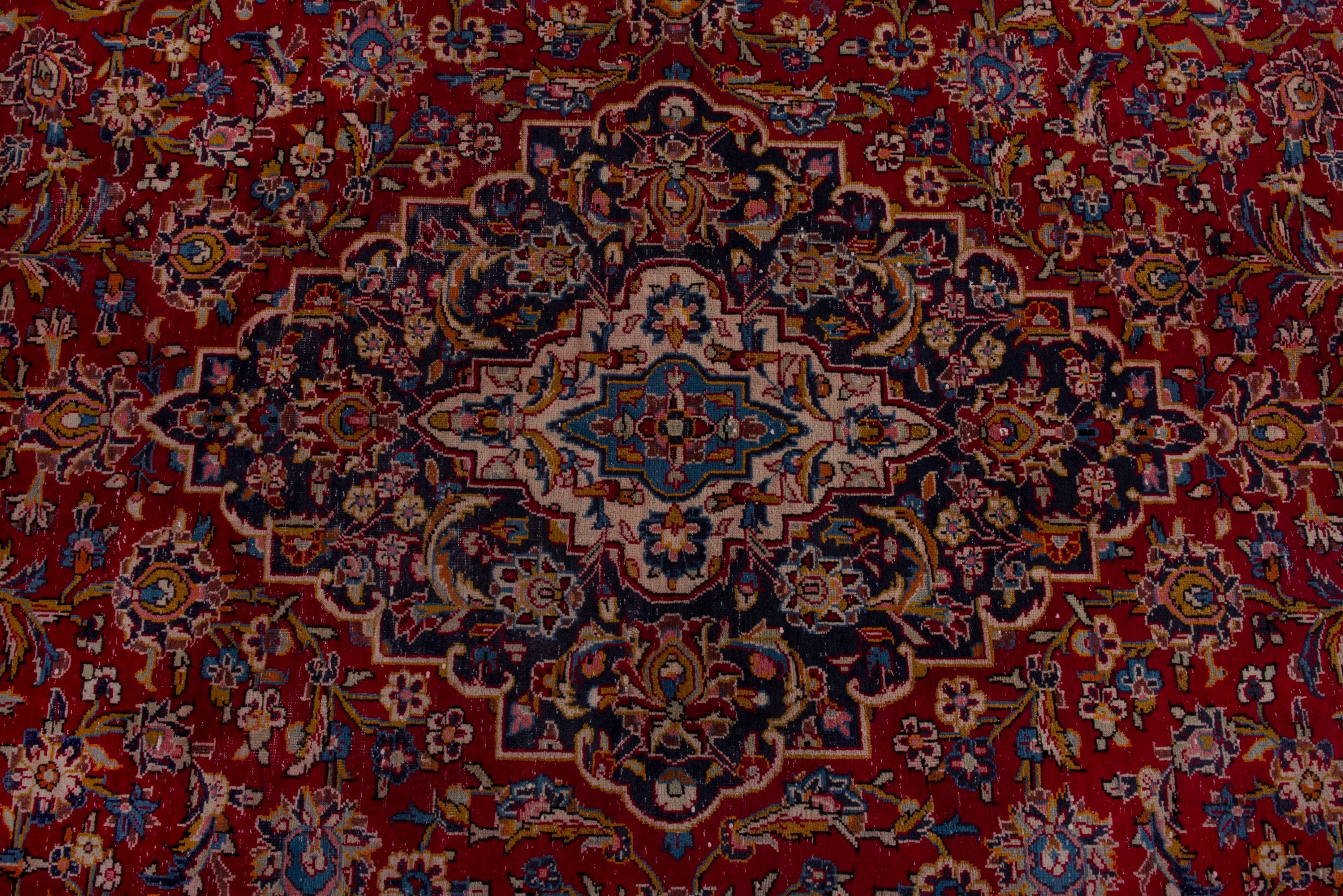 Persian Kashan oversized rug in burgundy, view 10 of 16
