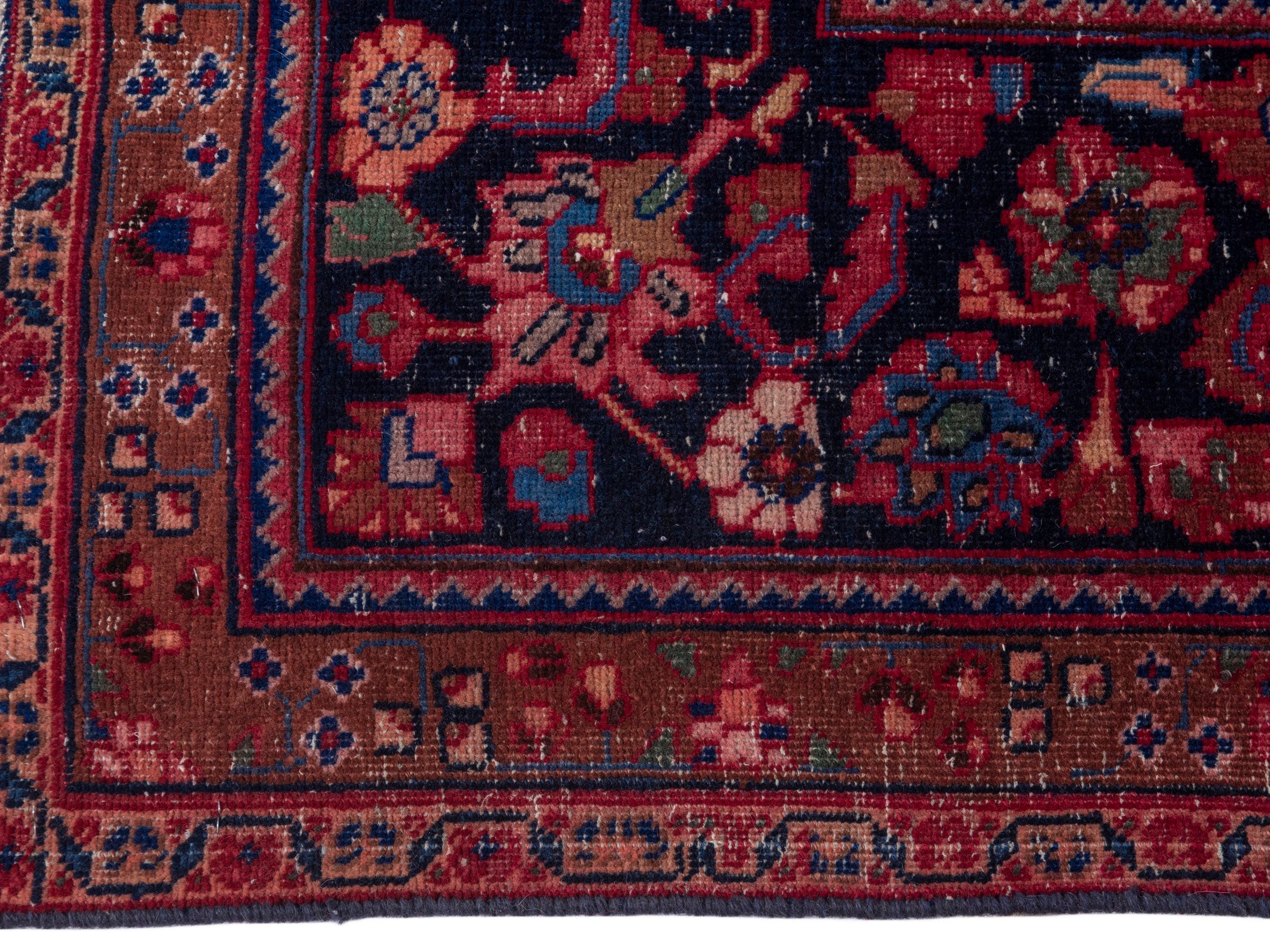 Persian Sabzevar oversized rug in deep red and burgundy, view 5 of 19