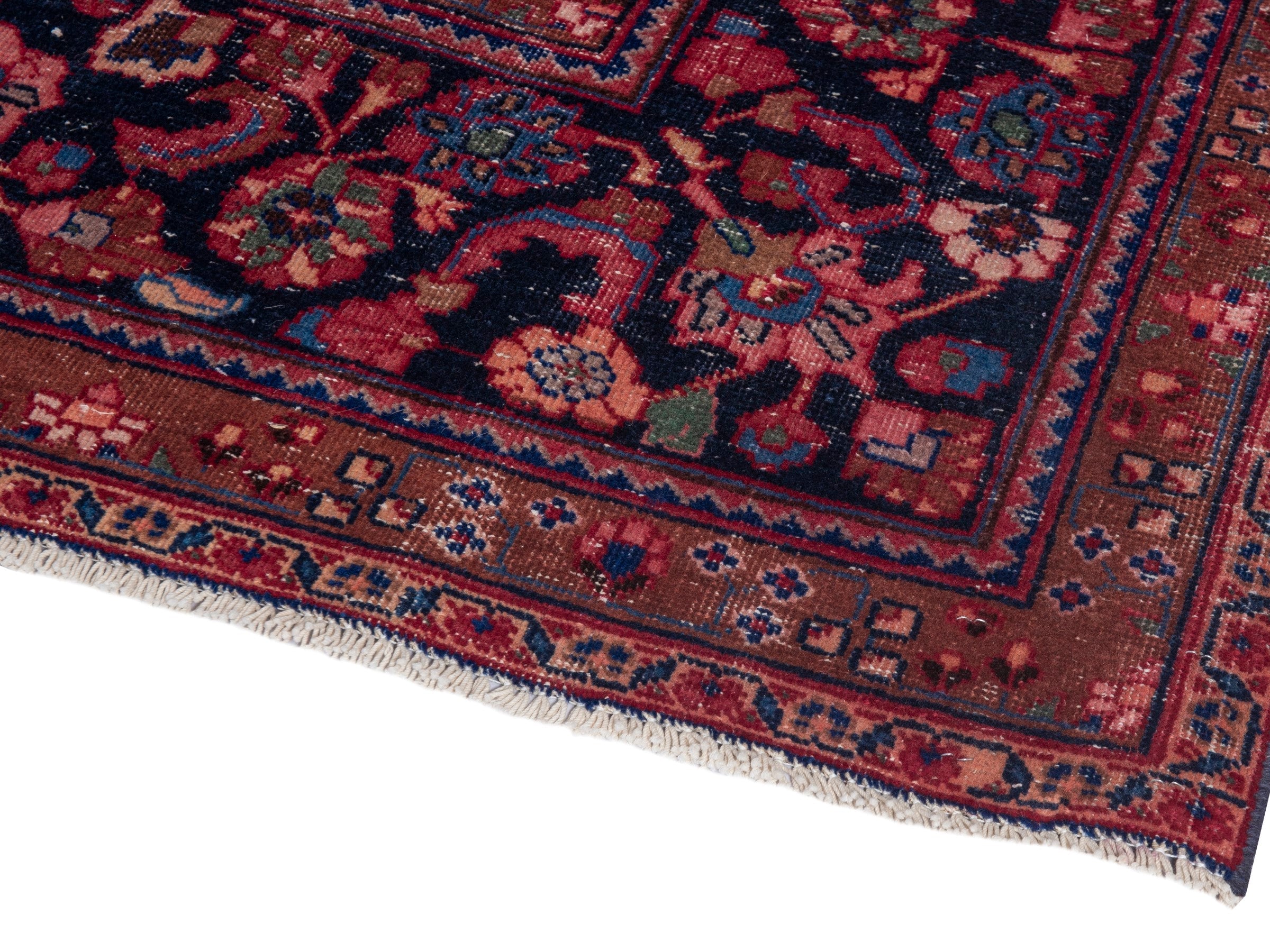 Persian Sabzevar oversized rug in deep red and burgundy, view 6 of 19