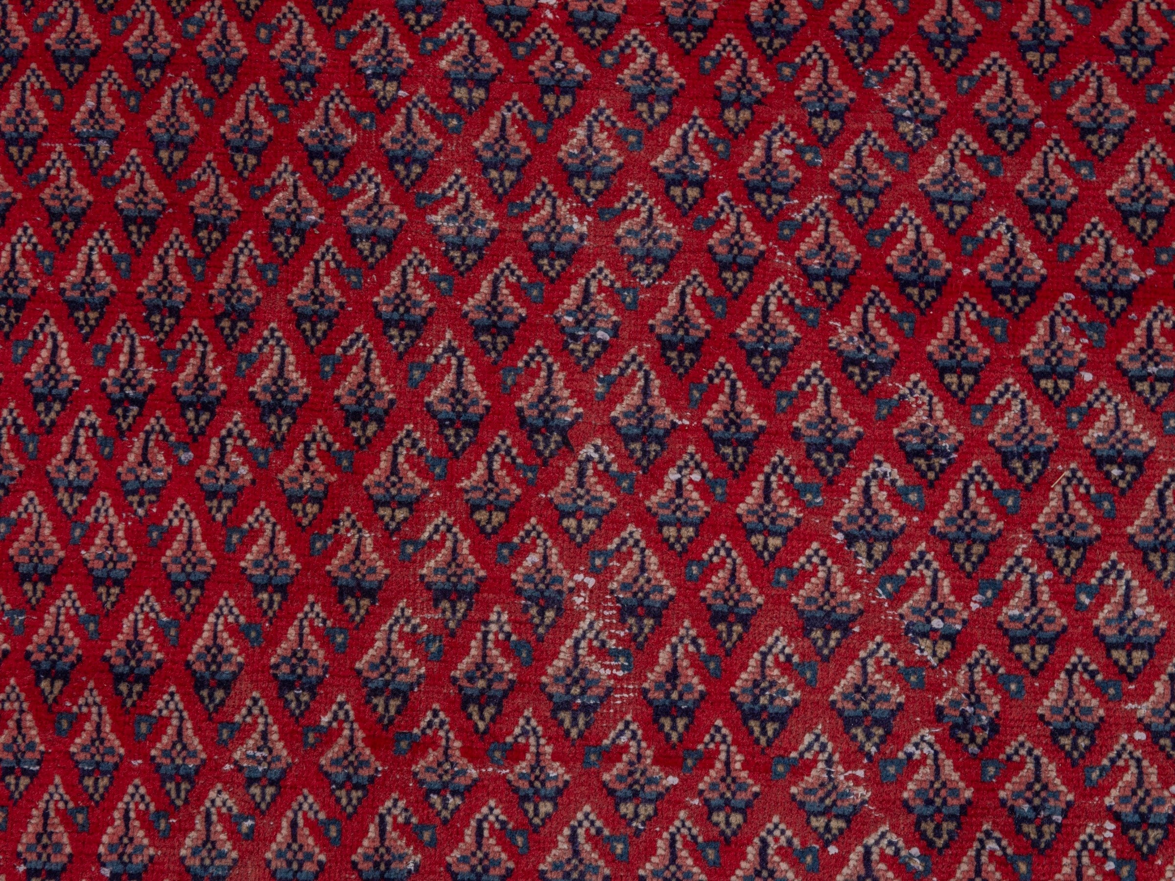 Persian Arak oversized rug in burgundy and dusty blue, view 12 of 18