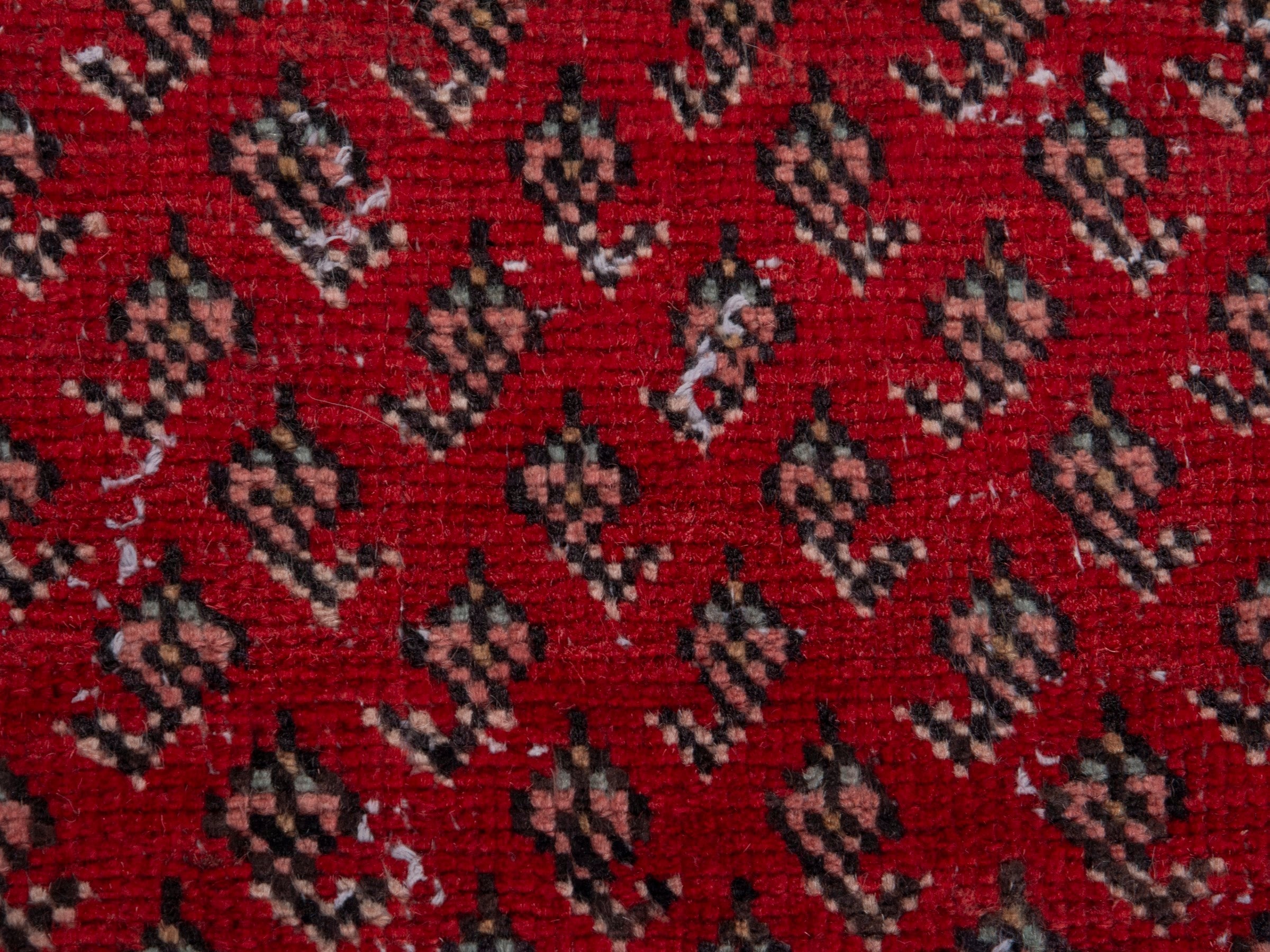 Persian Botteh runner rug in deep red and cream, view 11 of 17