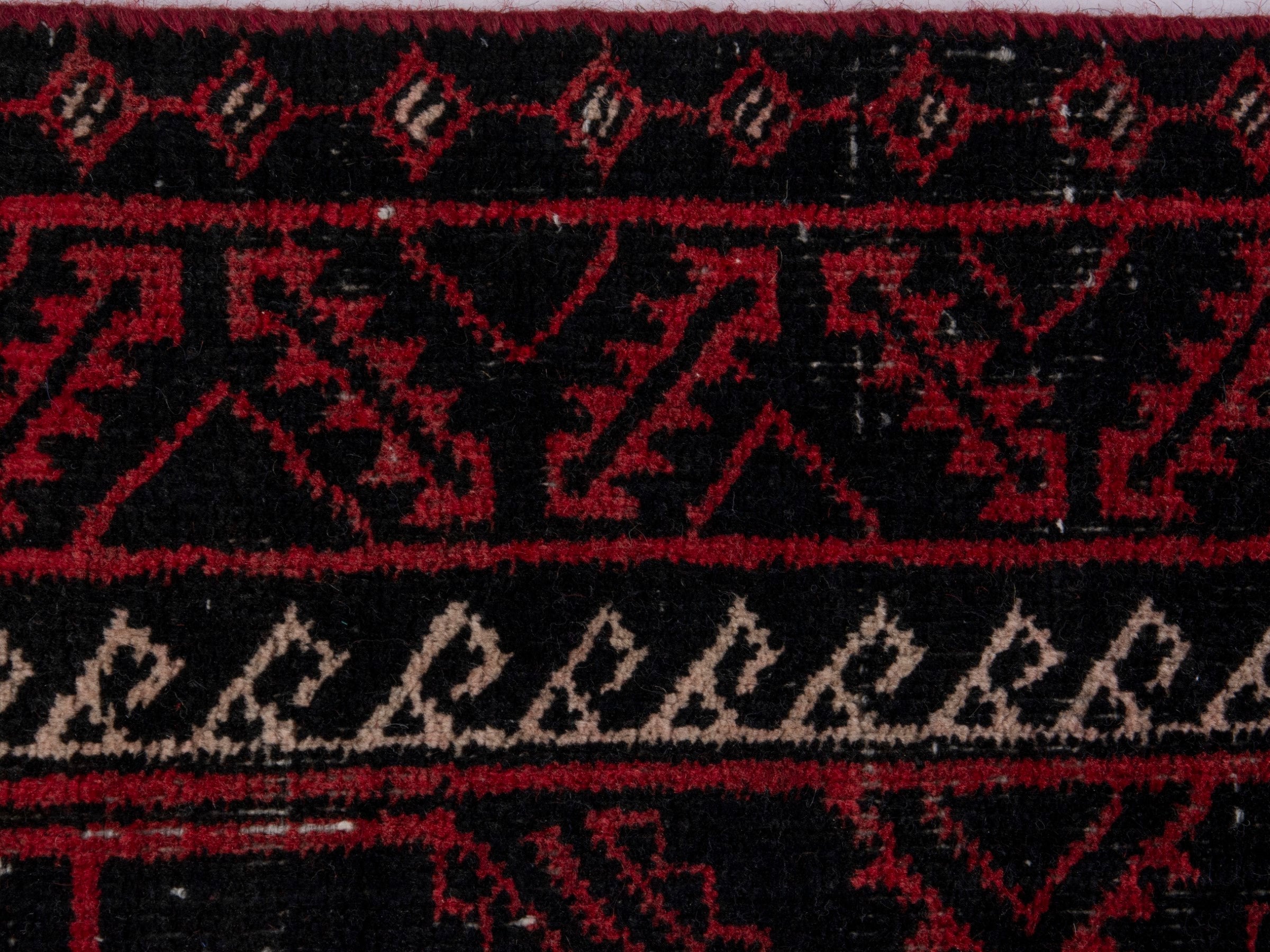 Persian Baluch runner rug in burgundy and rose, view 12 of 16