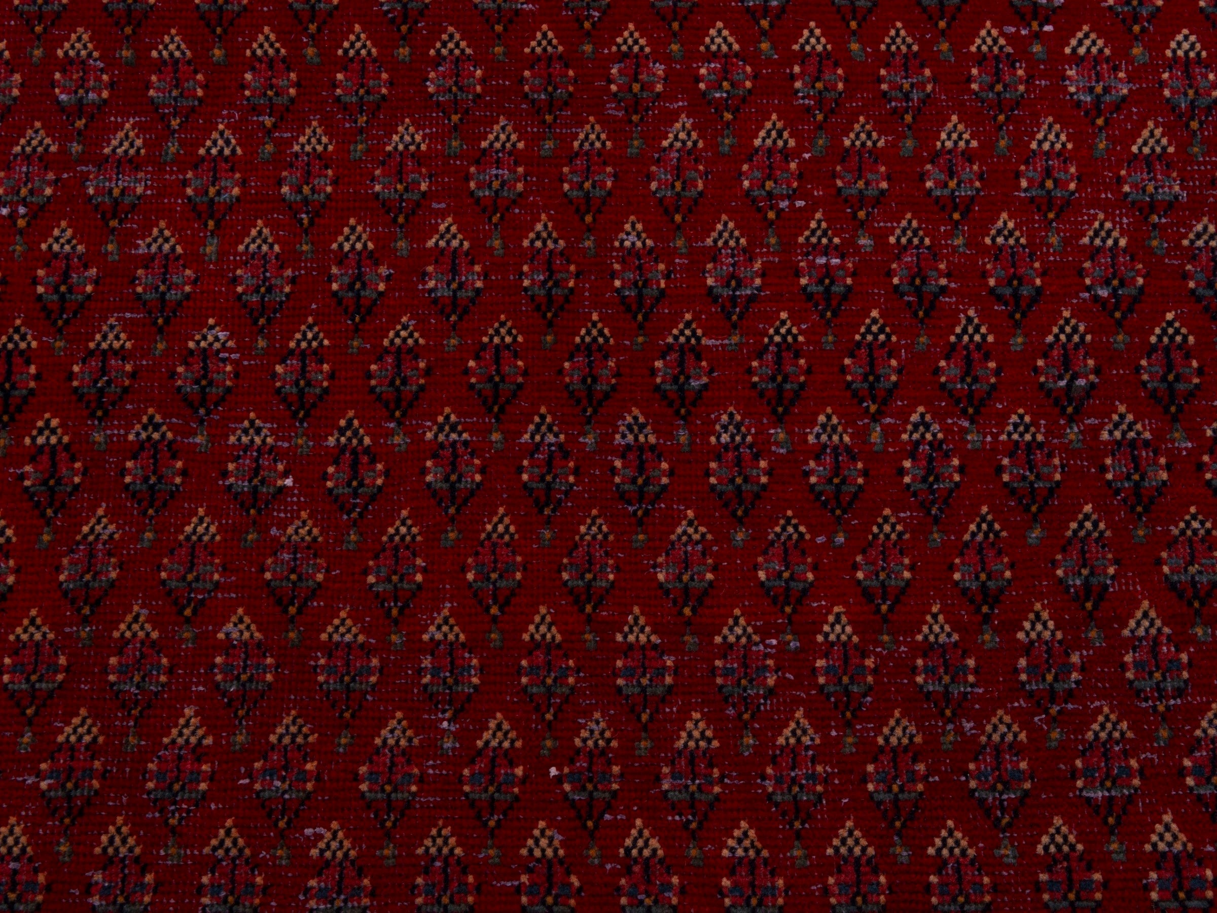 Persian Botteh runner rug in deep red and faded red, view 10 of 15