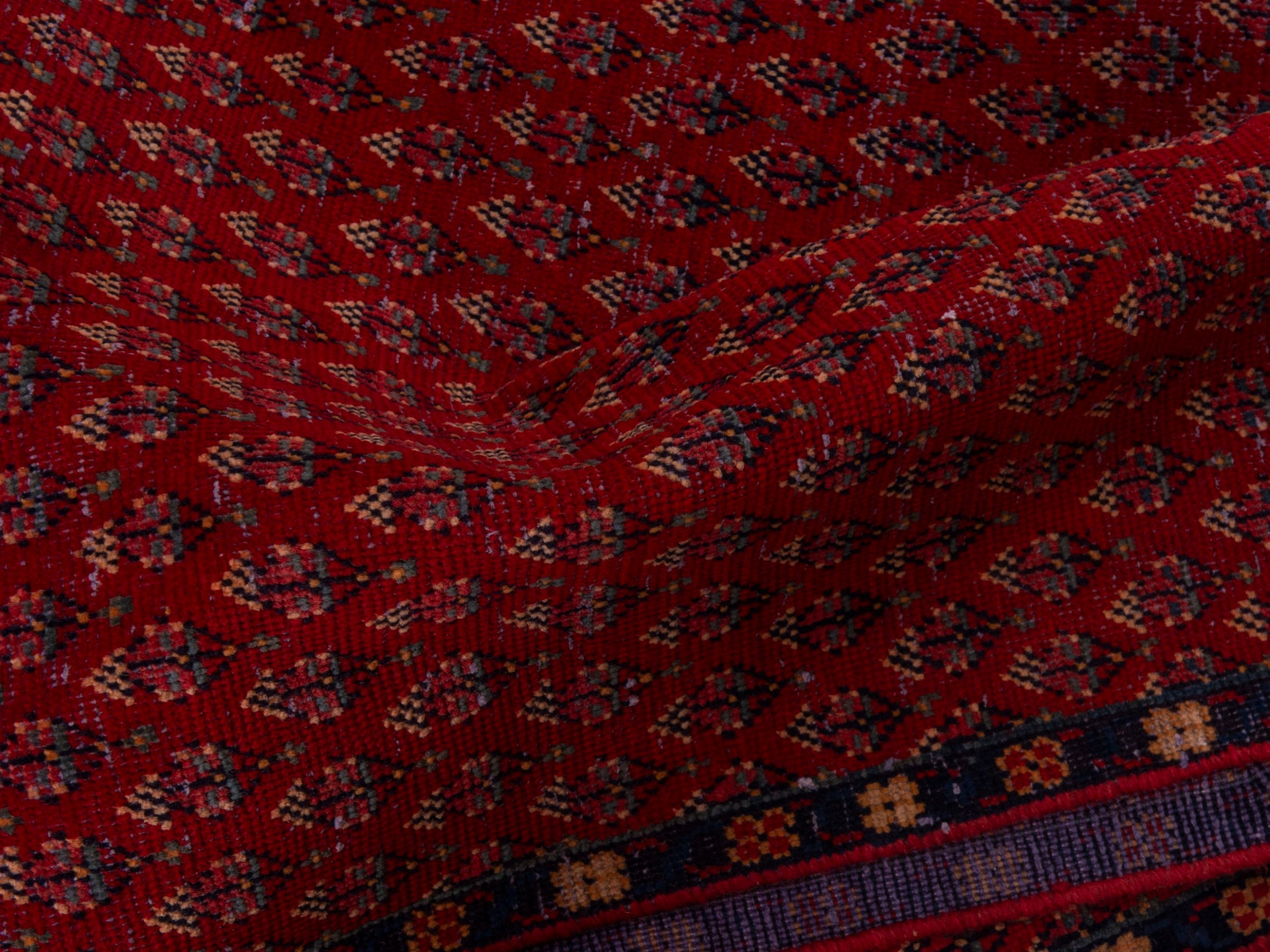 Persian Botteh runner rug in deep red and faded red, view 13 of 15