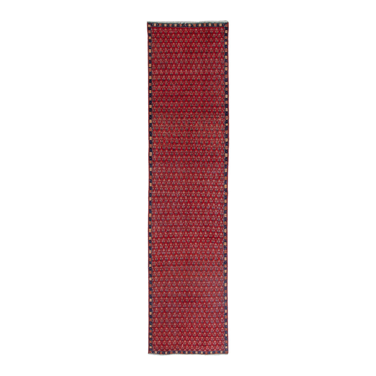 Persian Botteh runner rug in deep red and faded red, 2'9" x 11'2"