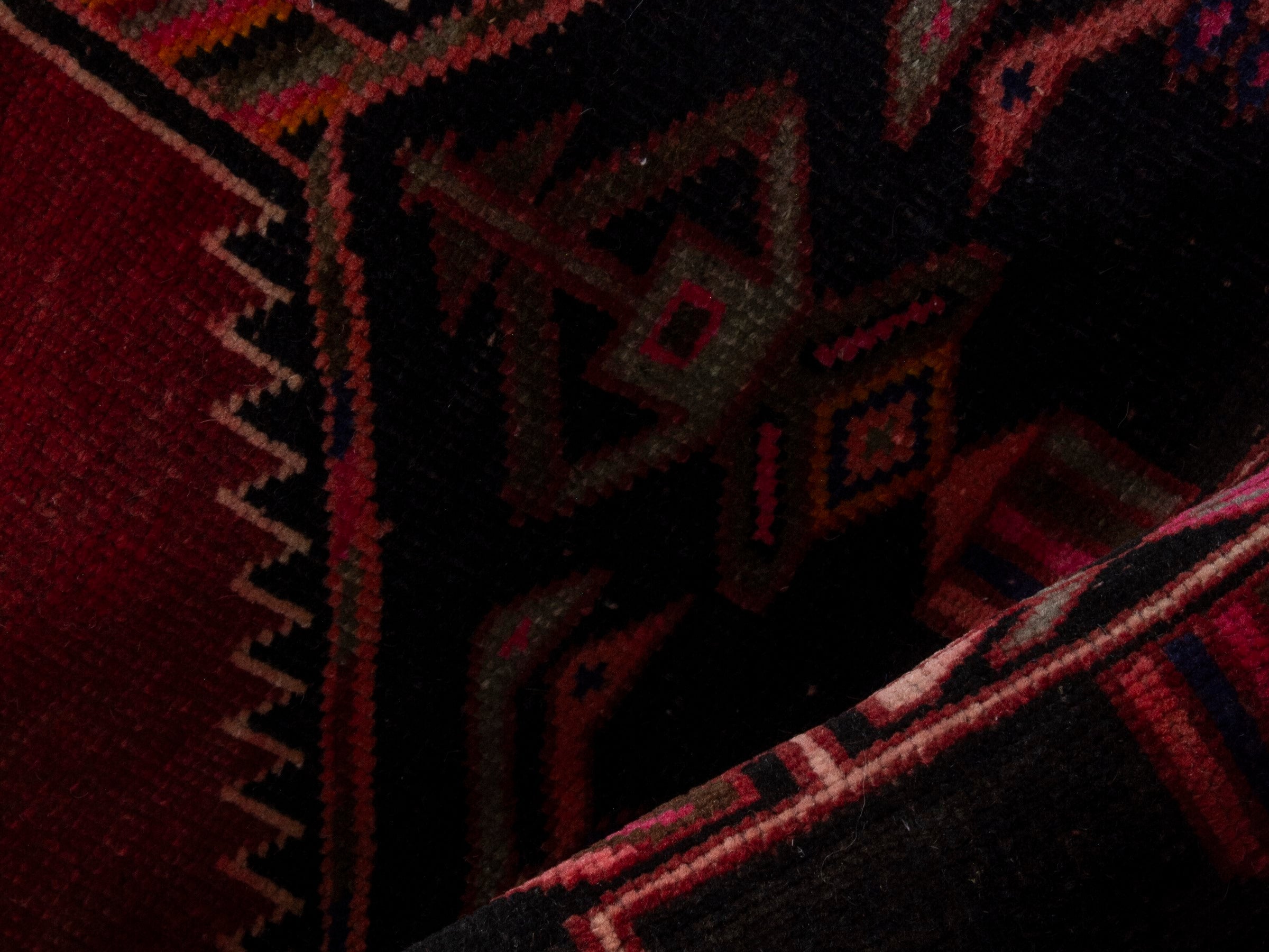 Persian Azerbaijan runner rug in deep red and burgundy, view 17 of 18