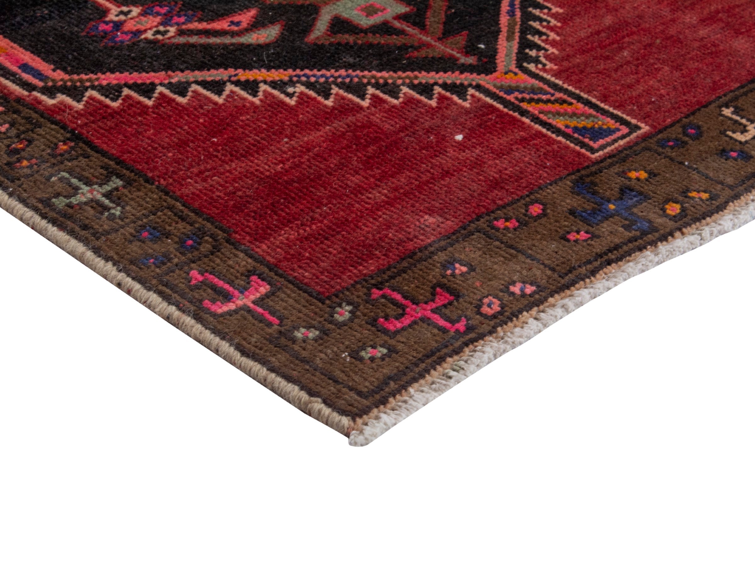 Persian Azerbaijan runner rug in deep red and burgundy, view 6 of 18