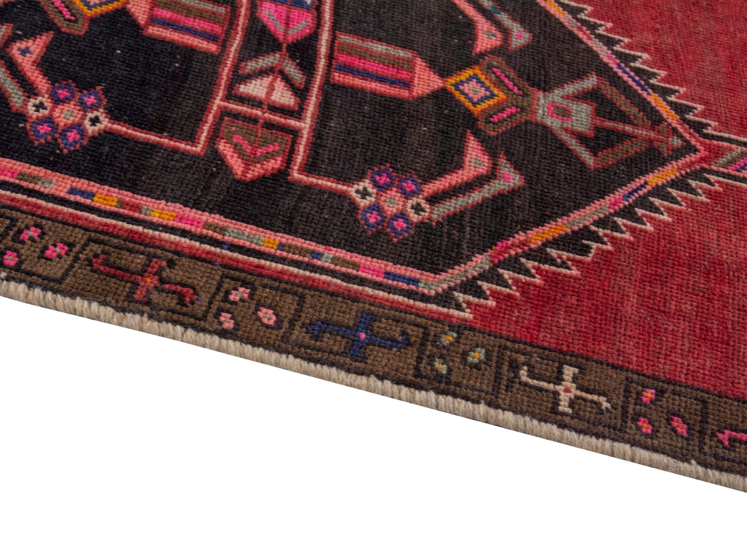 Persian Azerbaijan runner rug in deep red and burgundy, view 8 of 18