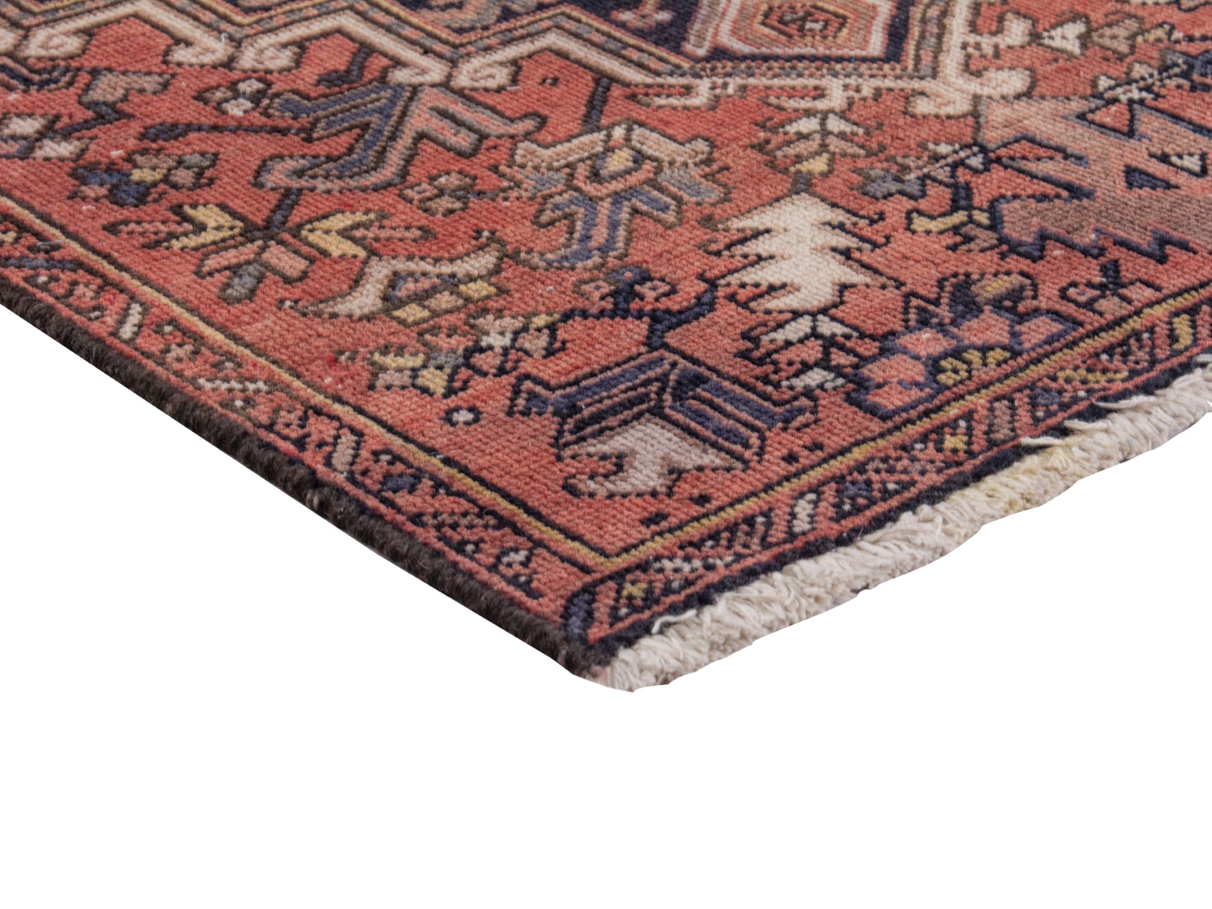 Persian Gorevan runner rug in burgundy and dark blue, view 6 of 19