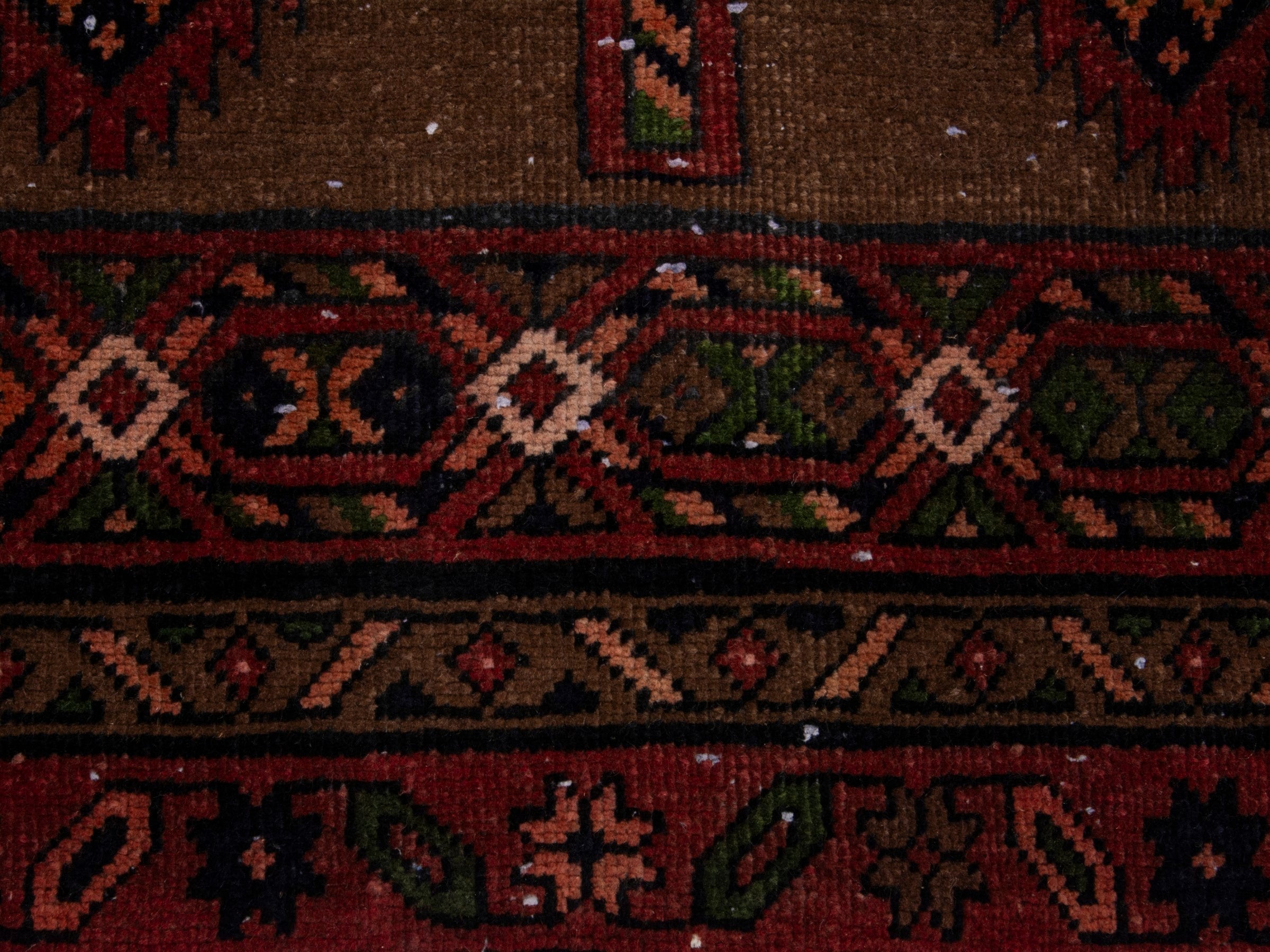 Persian Azerbaijan runner rug in taupe and faded red, view 11 of 17