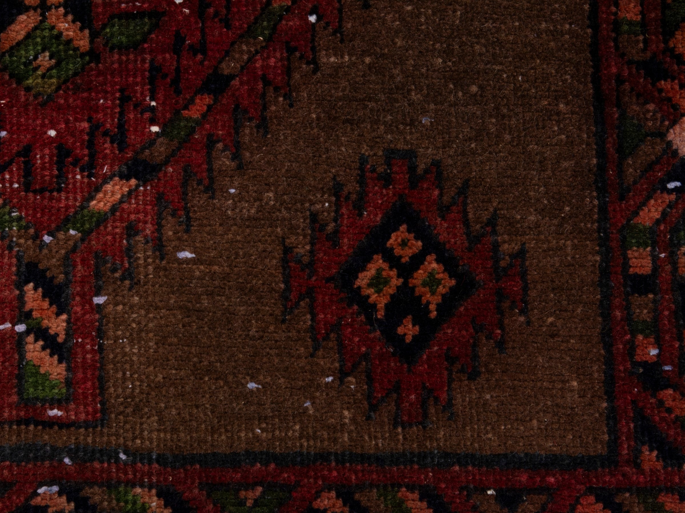 Persian Azerbaijan runner rug in taupe and faded red, view 12 of 17