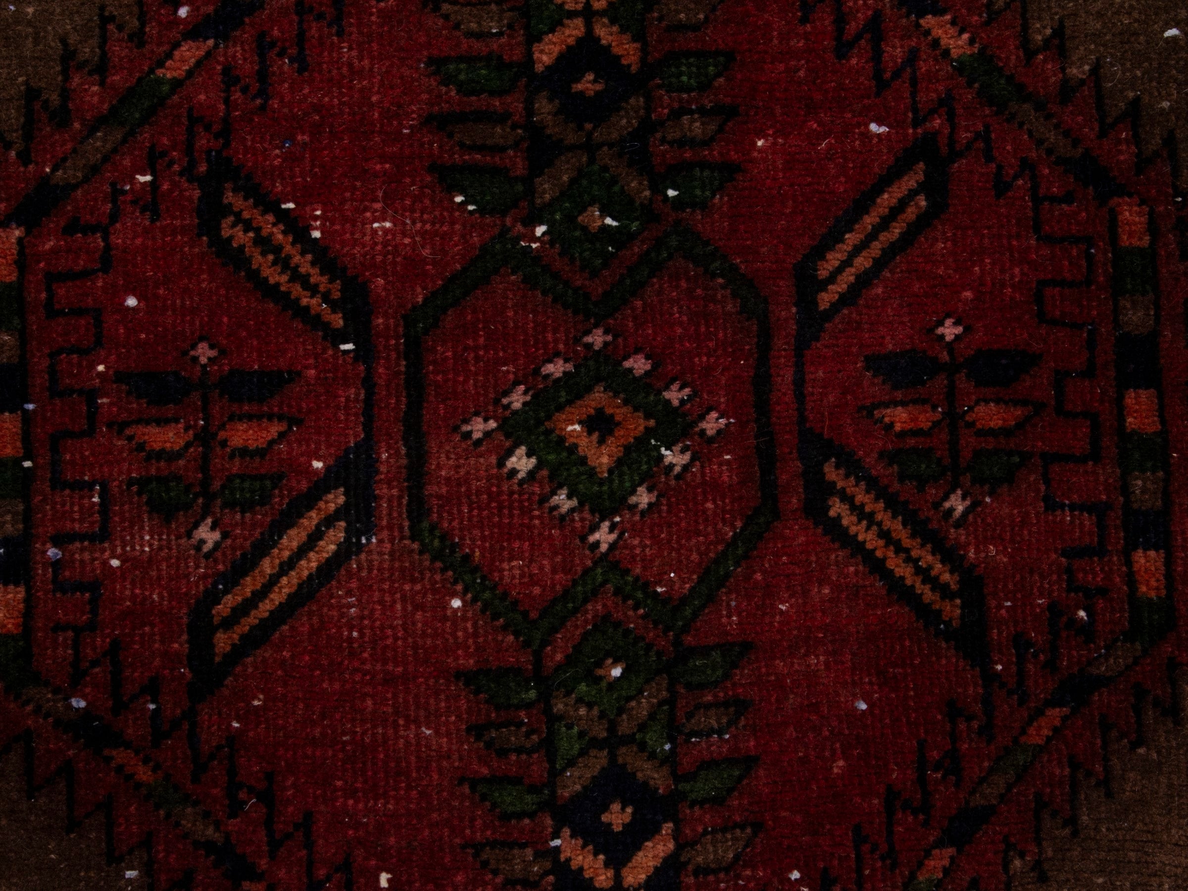 Persian Azerbaijan runner rug in taupe and faded red, view 13 of 17