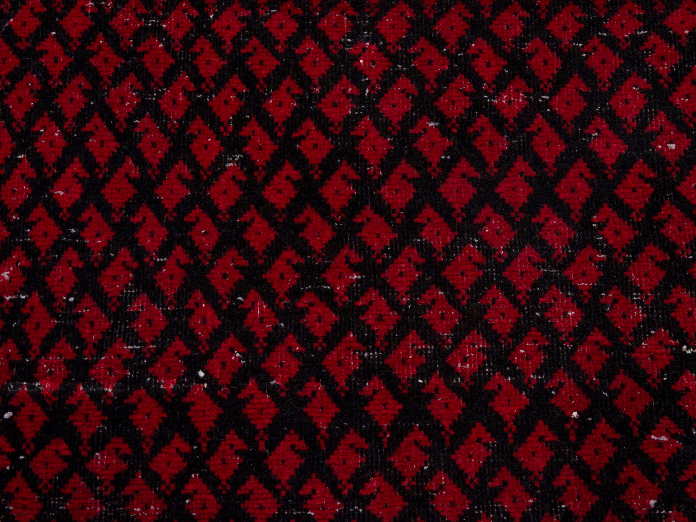 Persian Botteh runner rug in deep red and faded red, view 12 of 18