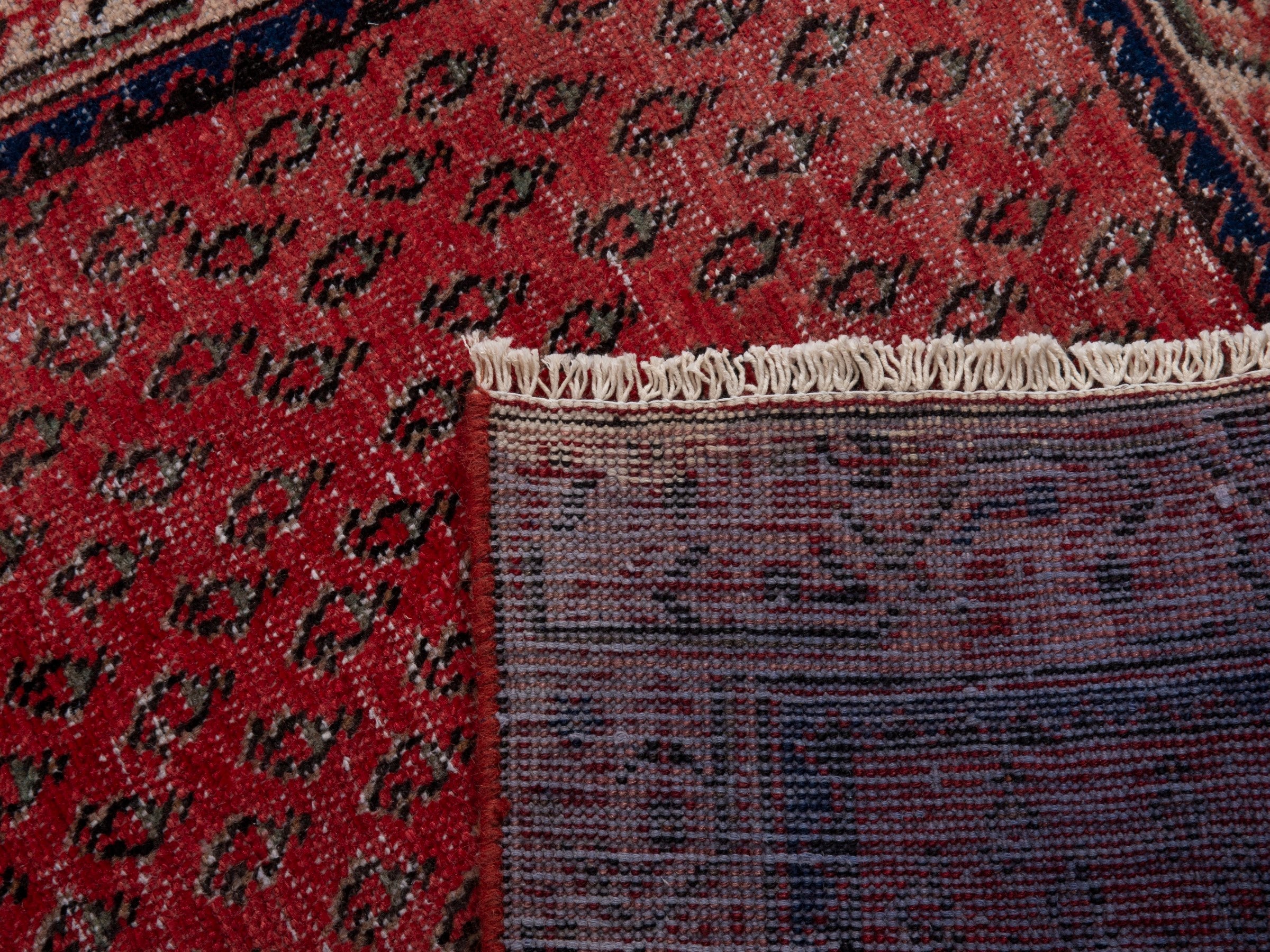 Persian Arak runner rug in faded red and greige, view 18 of 18
