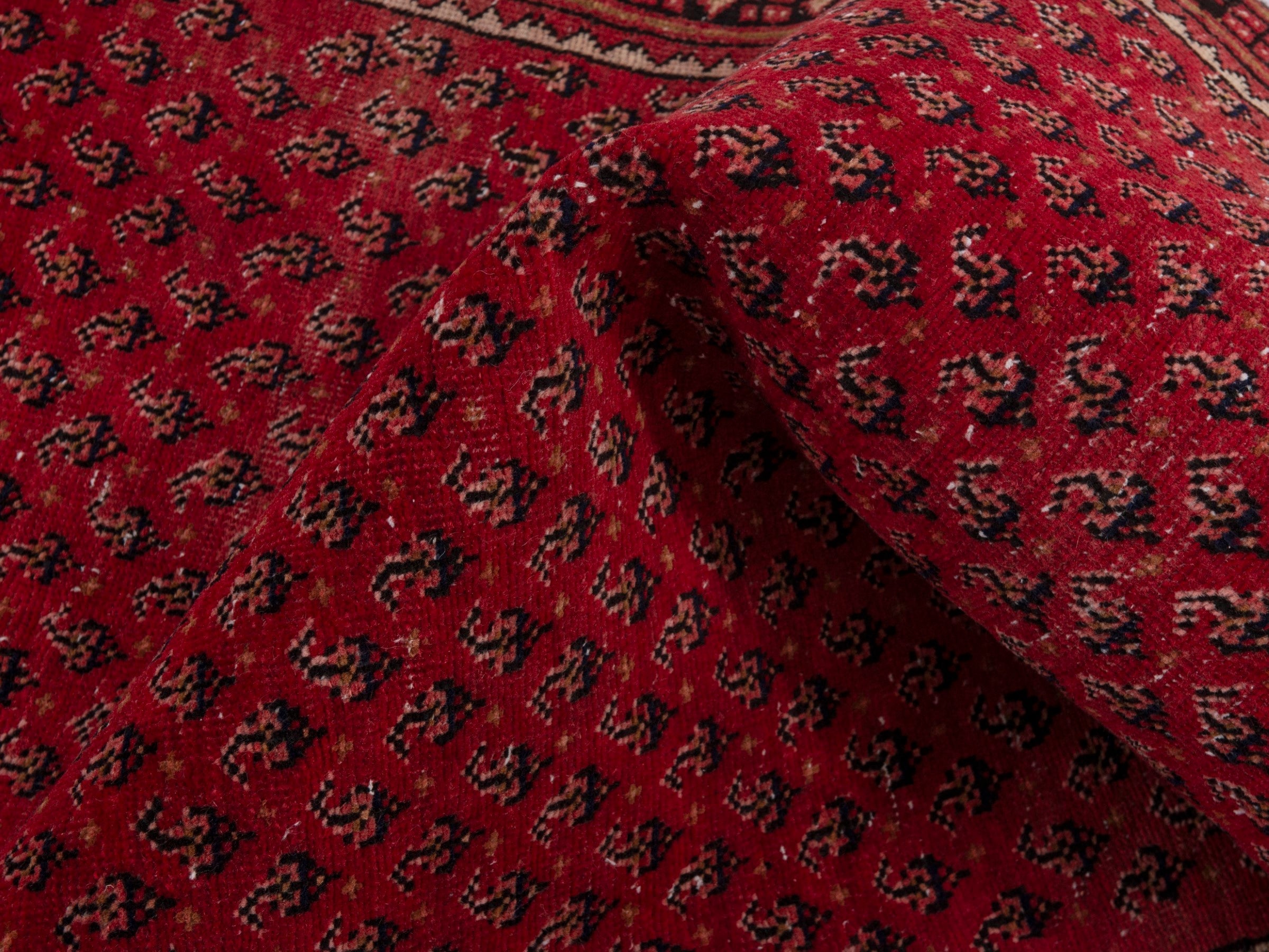 Persian Arak runner rug in burgundy and dark brown, view 16 of 17