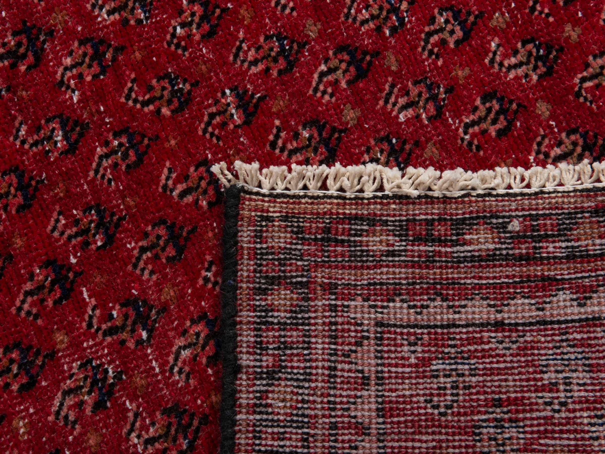 Persian Arak runner rug in burgundy and dark brown, view 17 of 17