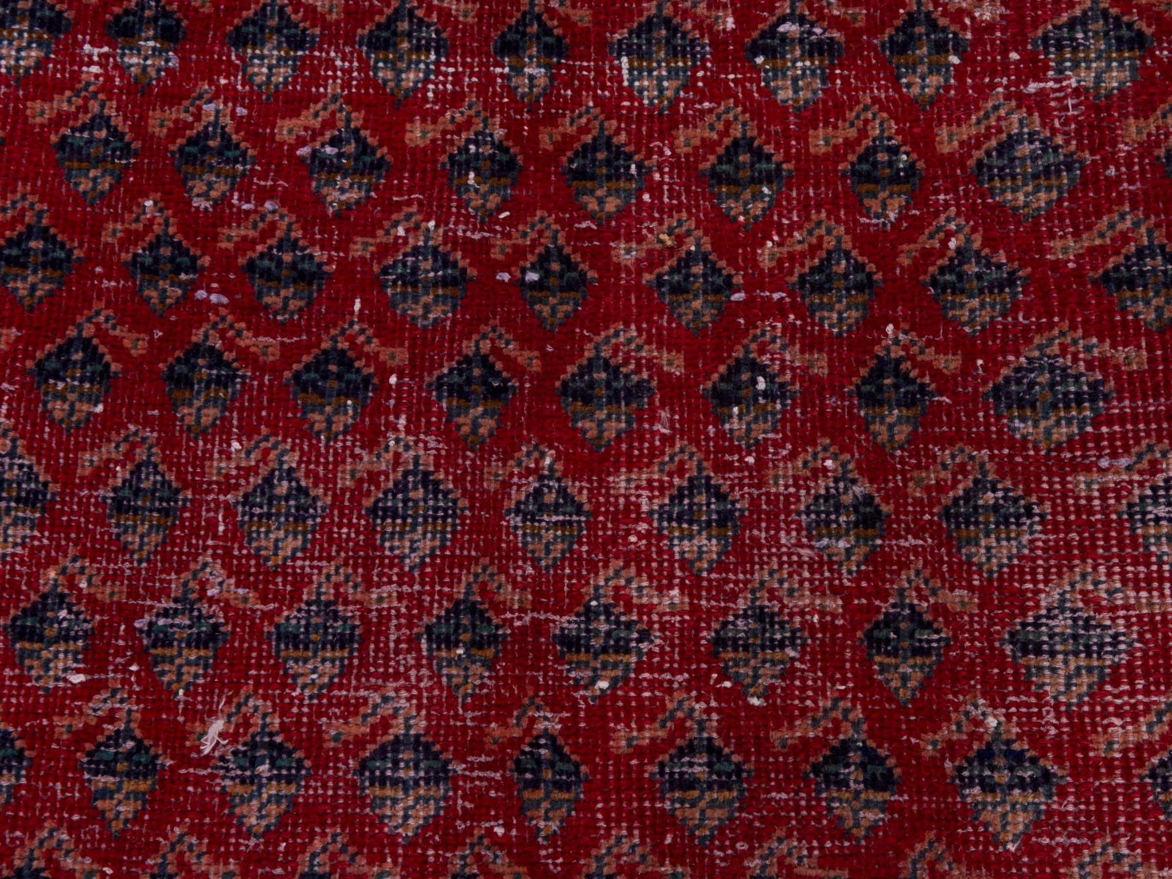 Persian Mahal runner rug in deep red and dark brown, view 12 of 19