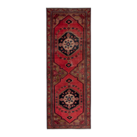 Persian Ardabil runner rug in deep red and burgundy, 4'1" x 10'2"