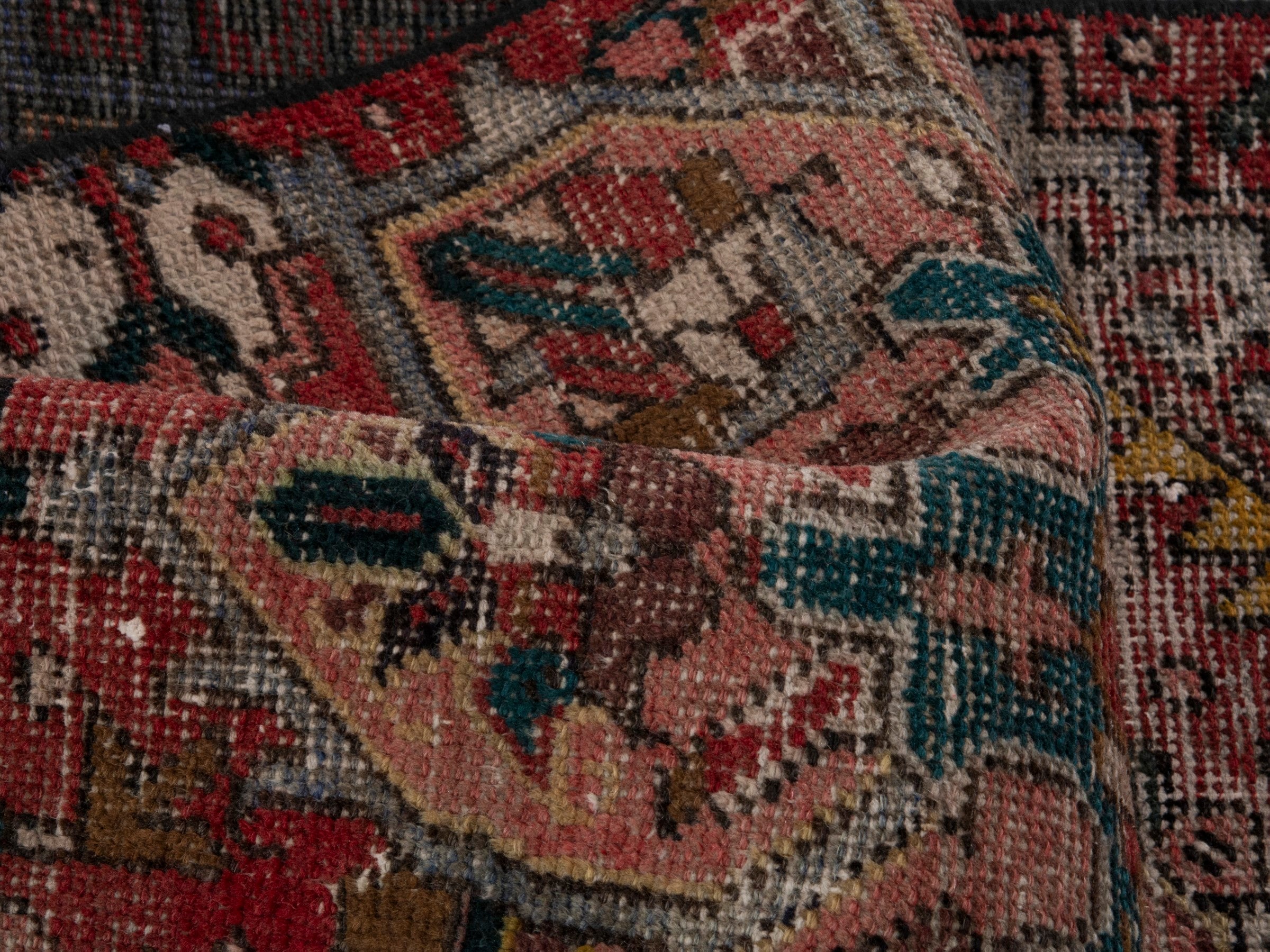 Persian Azerbaijan runner rug in rust and deep red, view 15 of 18