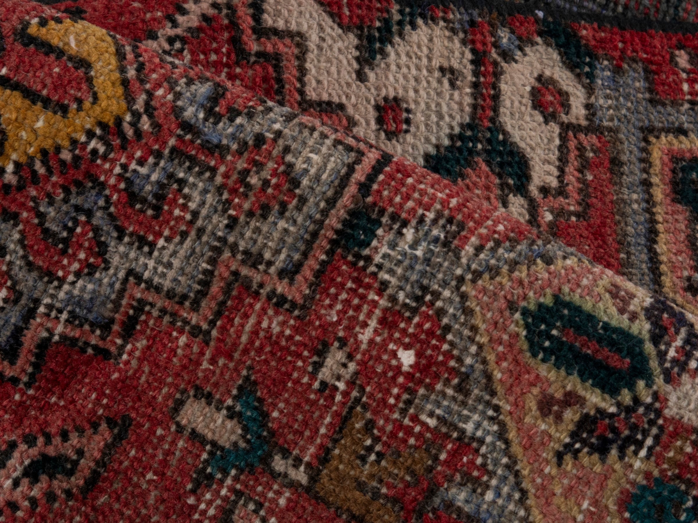 Persian Azerbaijan runner rug in rust and deep red, view 16 of 18