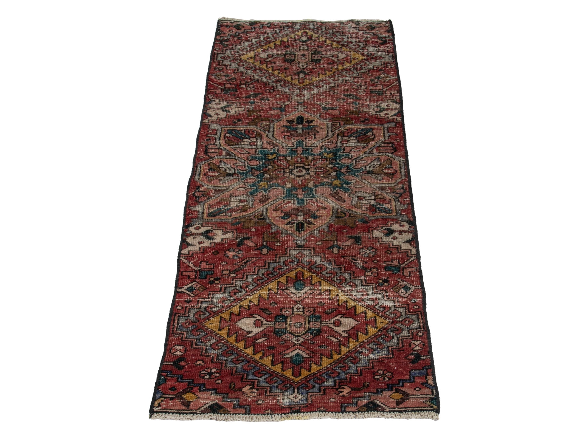 Persian Azerbaijan runner rug in rust and deep red, view 2 of 18