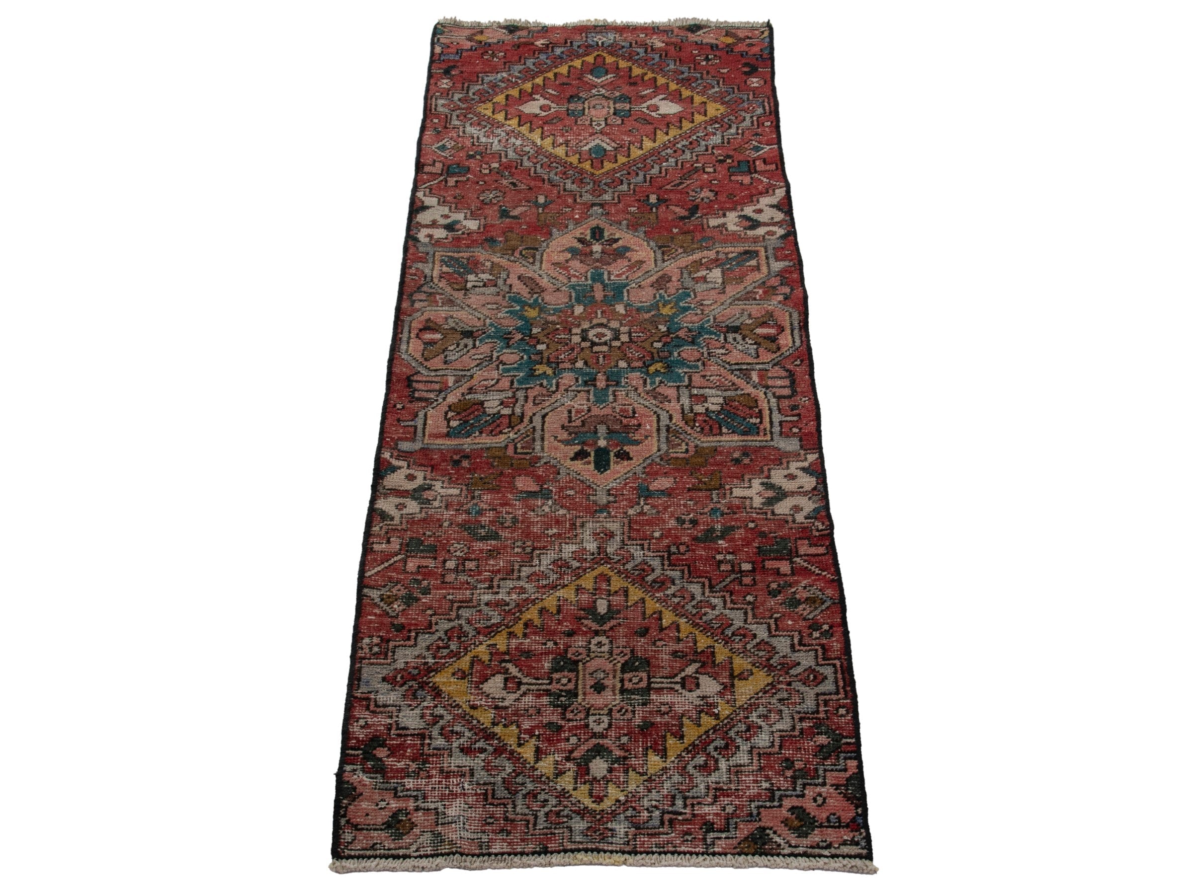 Persian Azerbaijan runner rug in rust and deep red, view 3 of 18
