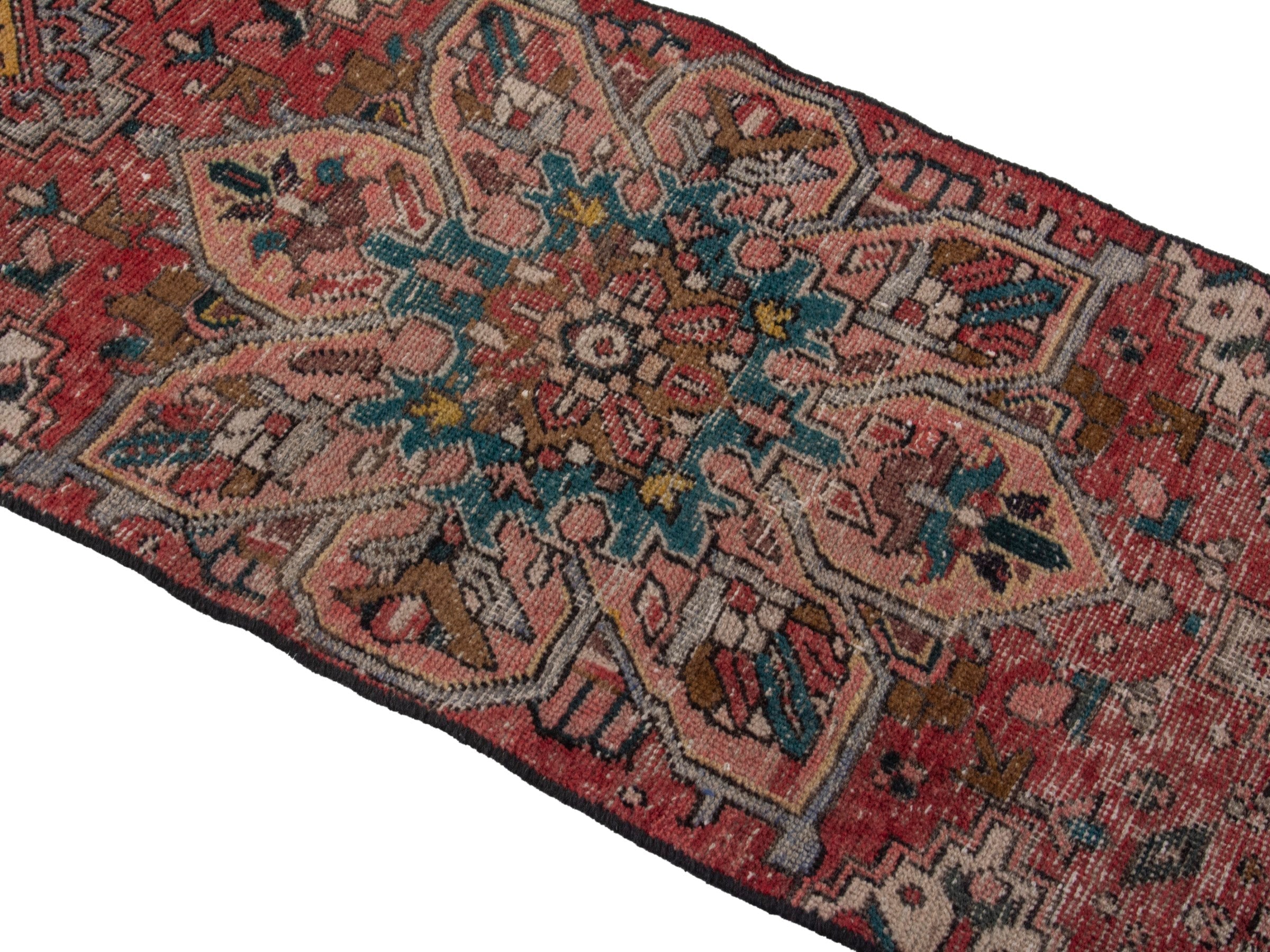 Persian Azerbaijan runner rug in rust and deep red, view 4 of 18